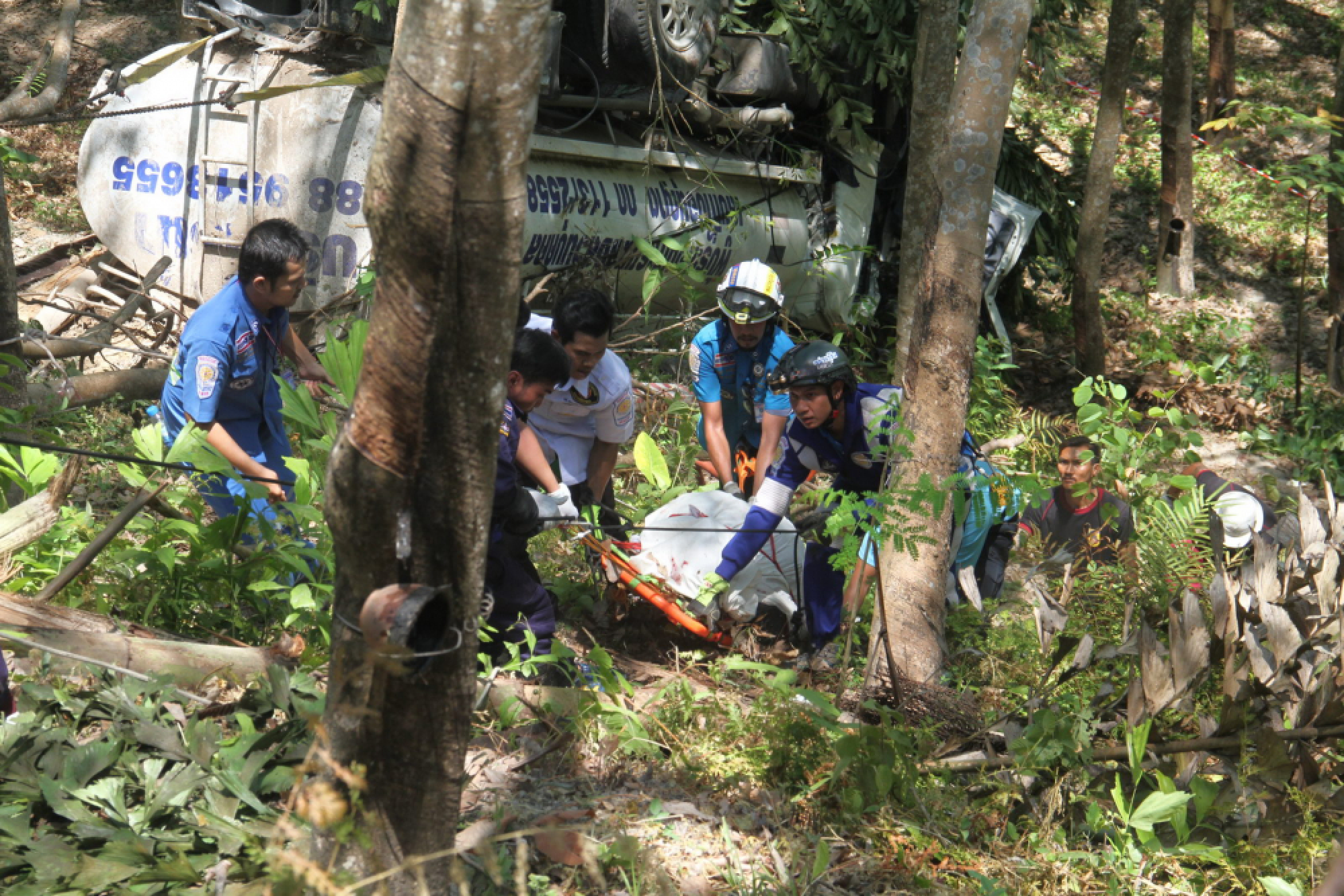 Water truck careers off Patong Hill, killing one