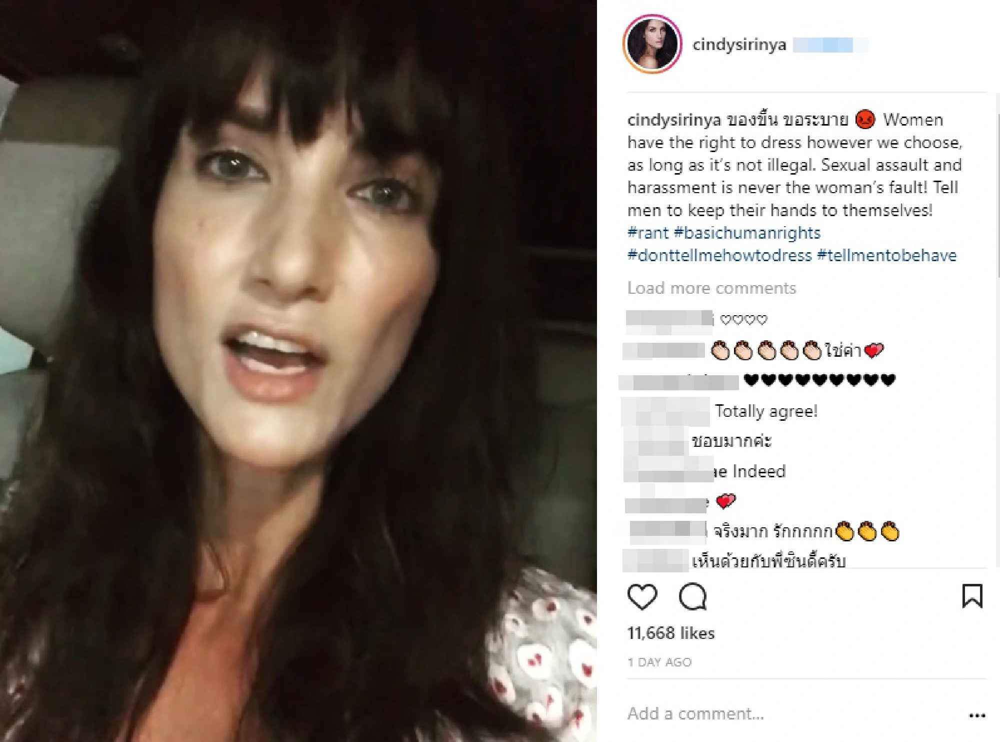 Model rejects govt’s line women to blame for men’s sexual harassment