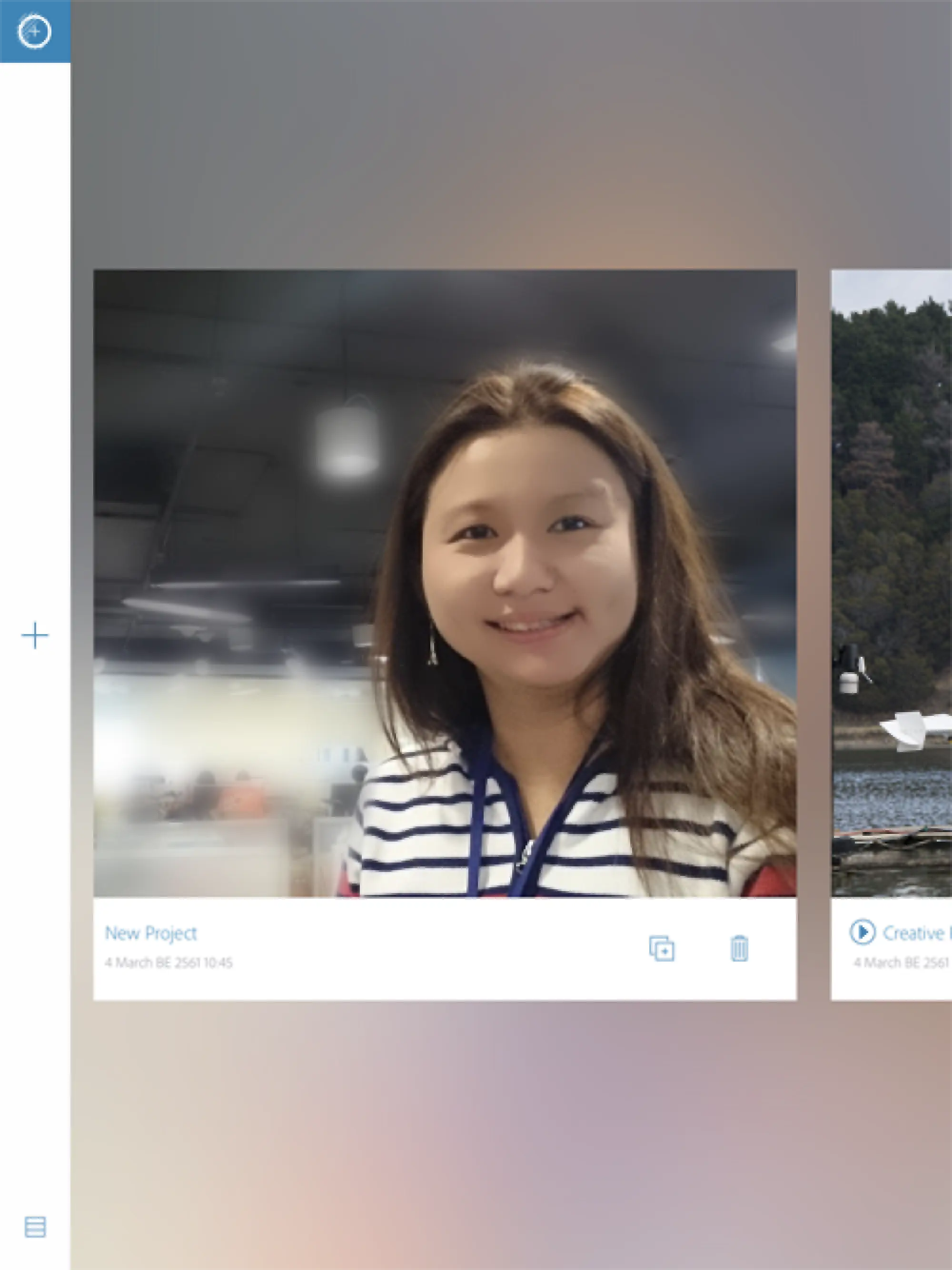 Now on your phone, Photoshop Fix