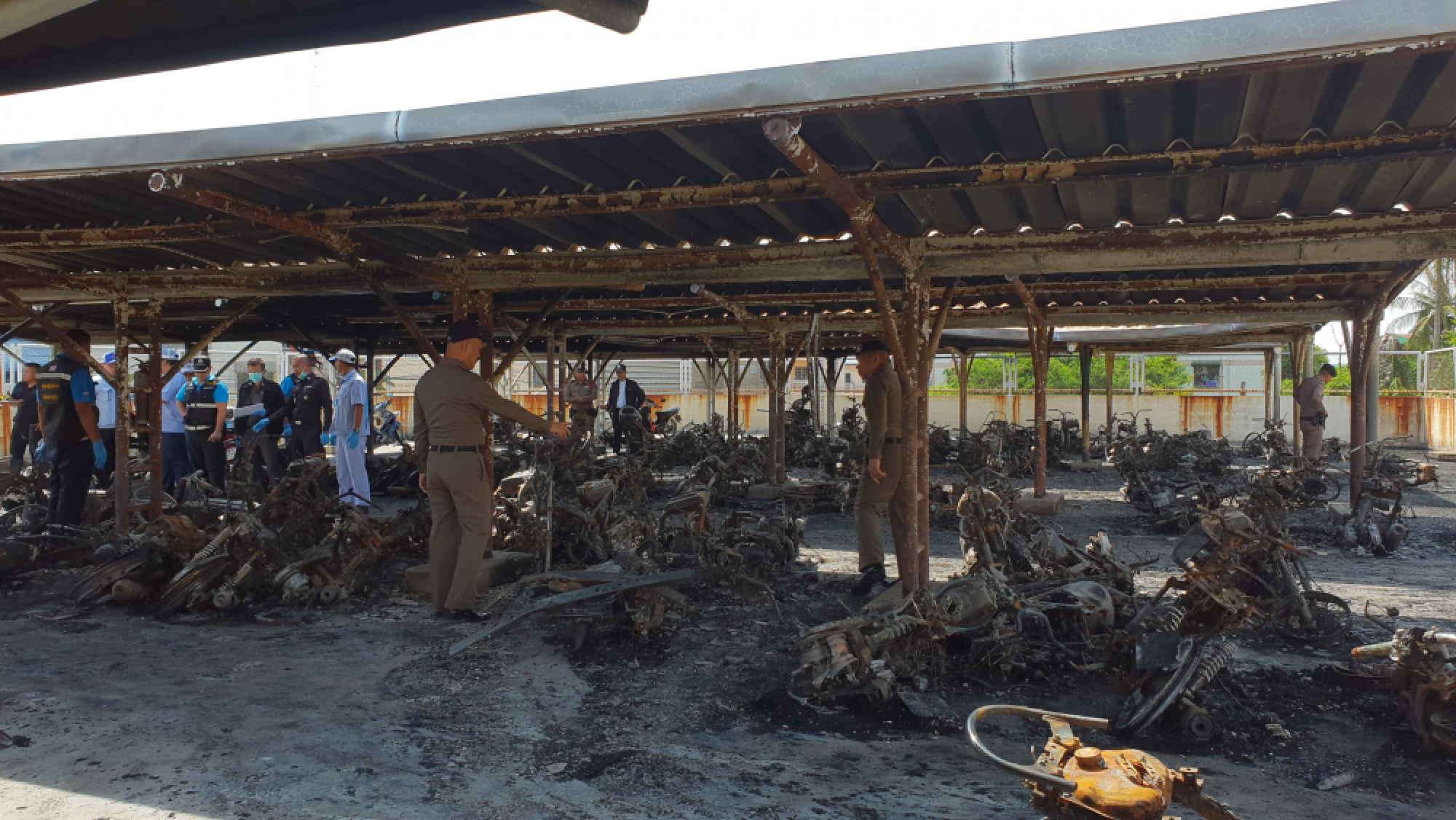 120 motorcycles damaged in Samut Sakhon factory fire