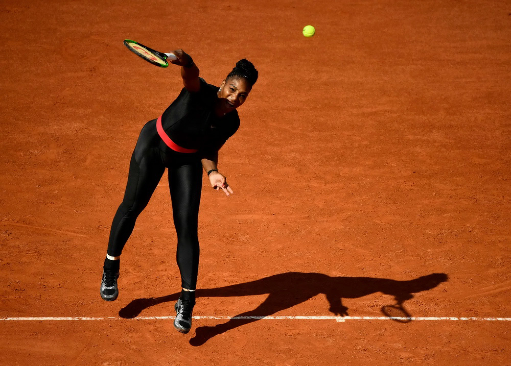 'Warrior princess' Serena says black catsuit also key to health