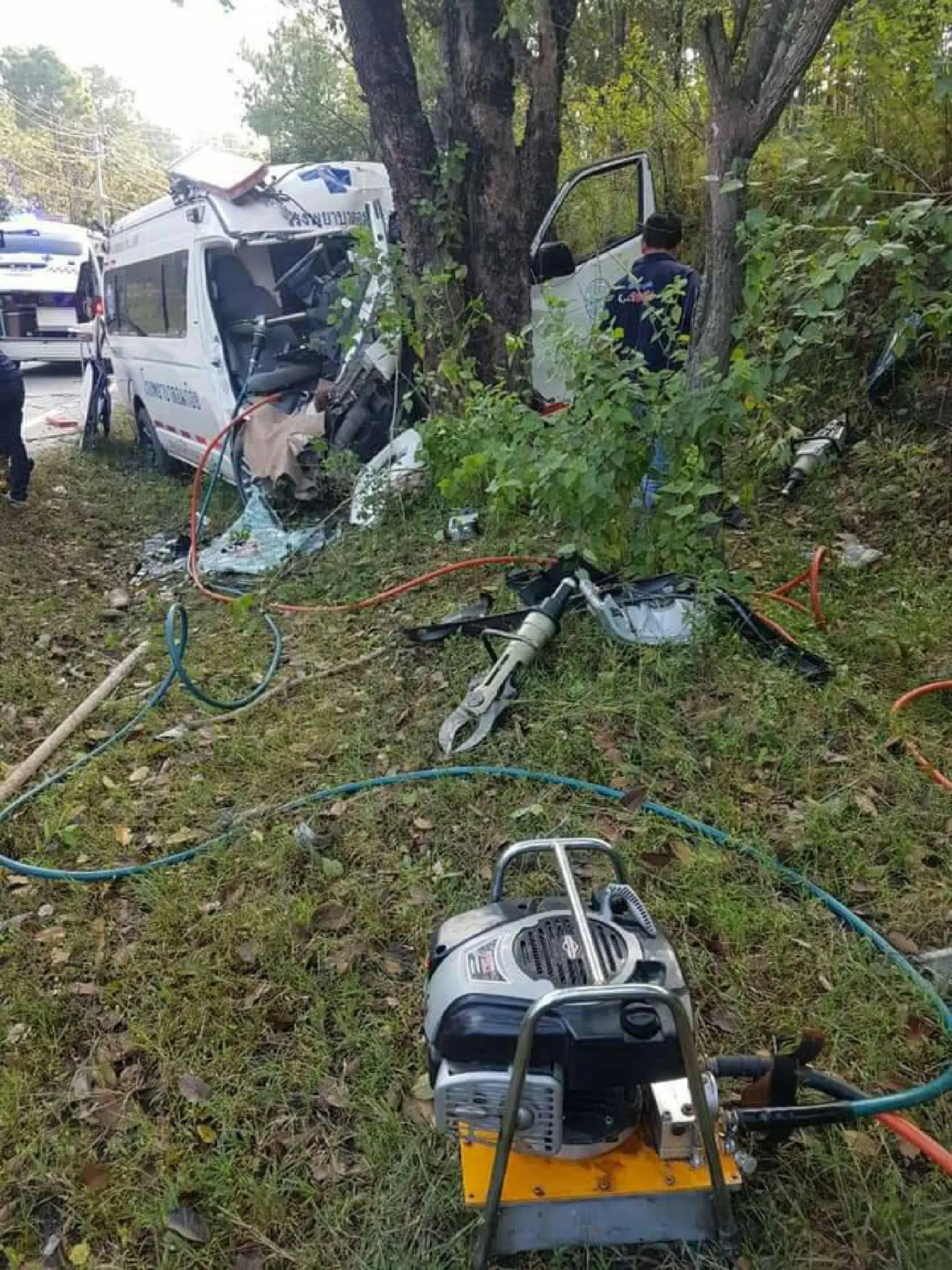 Nurse, motorcyclist killed as ambulance and bike collide in Chiang Mai