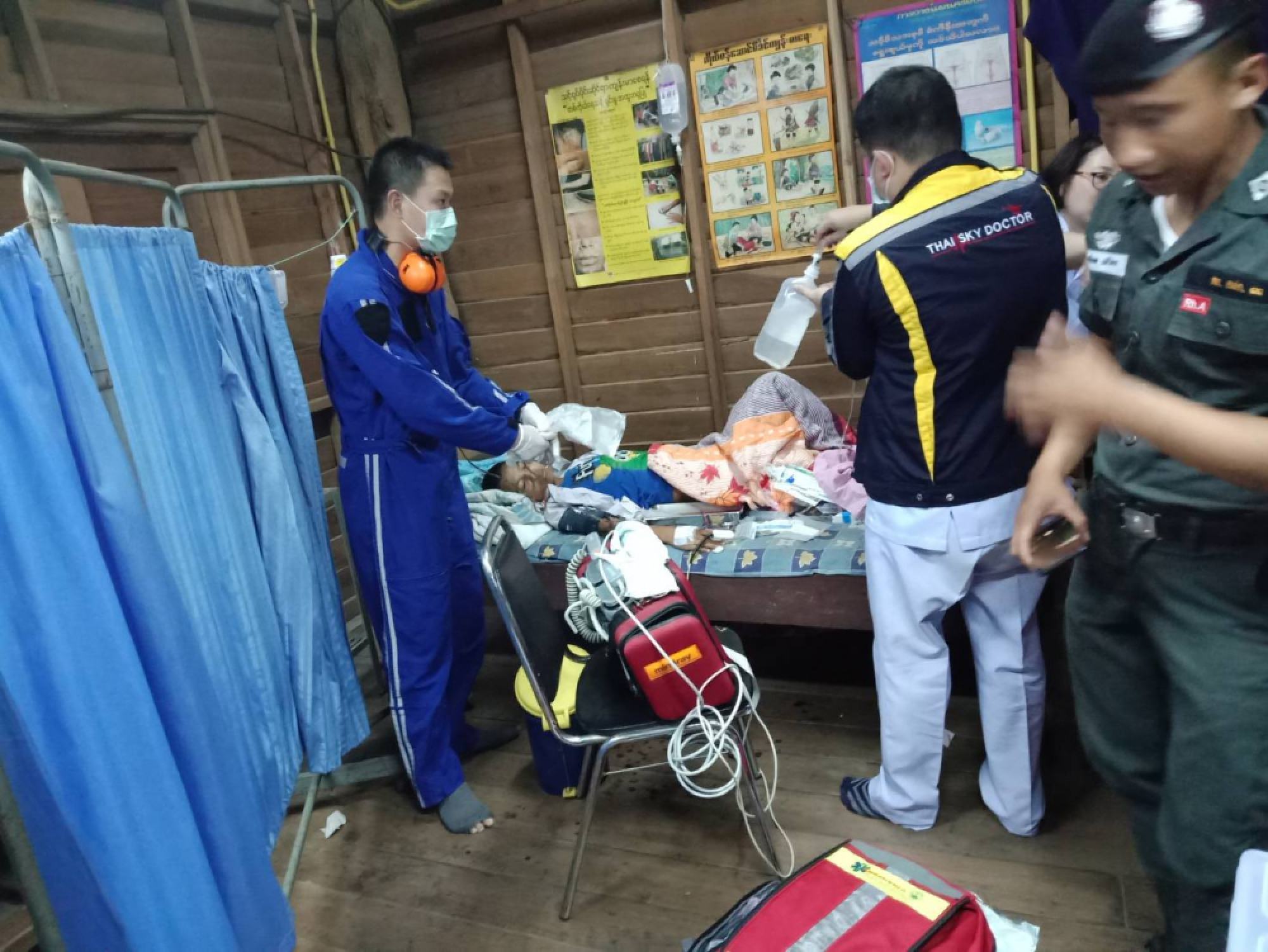 Boy okay after airlift by army copter from Mae Hong Son border