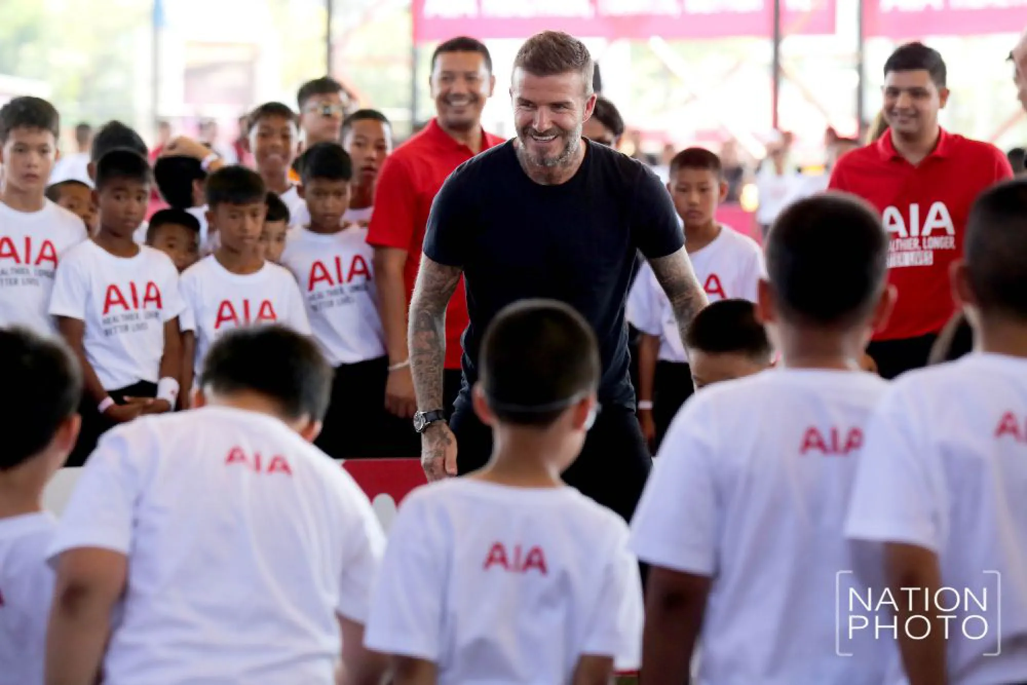 Beckham in town for football clinic