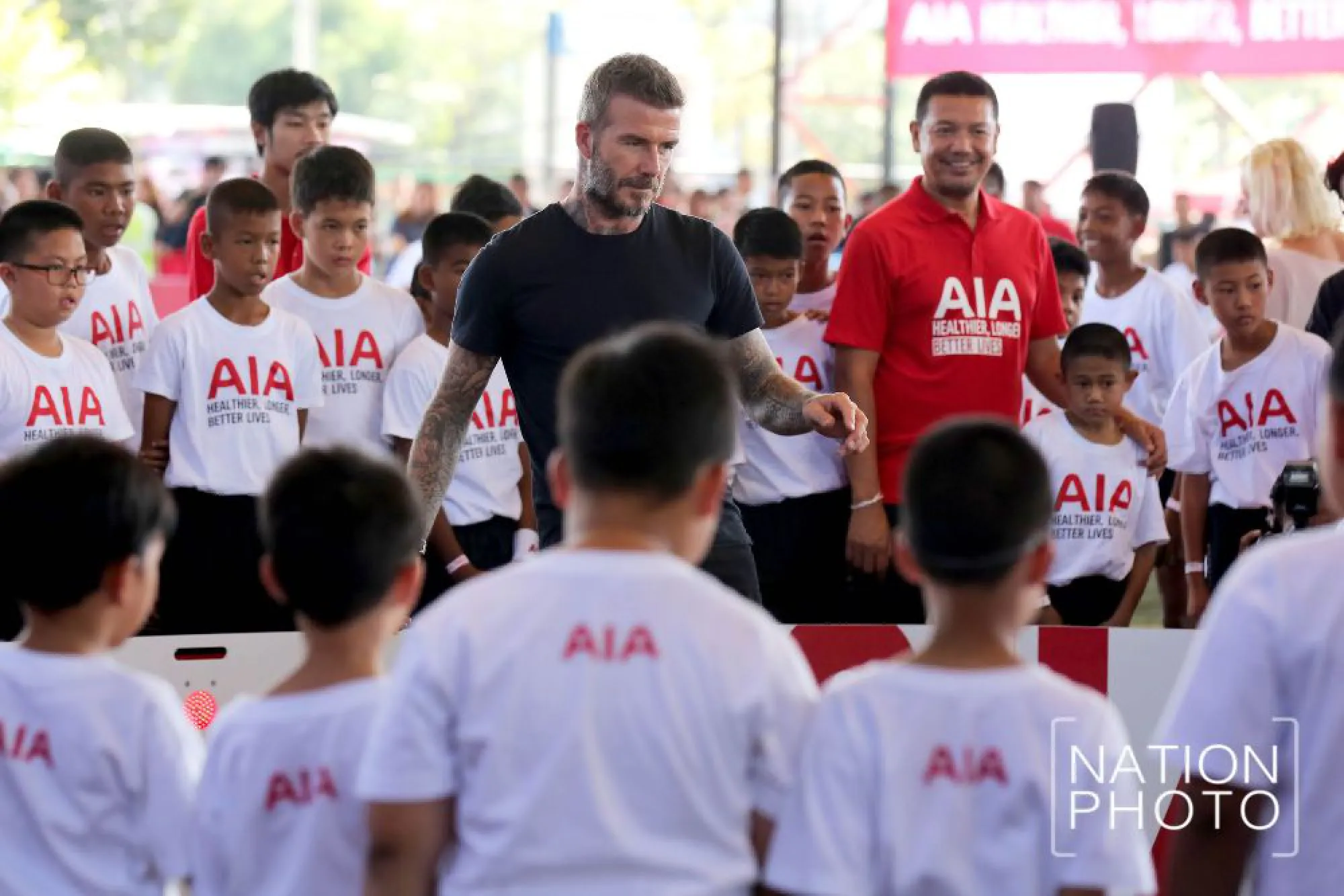 Beckham in town for football clinic