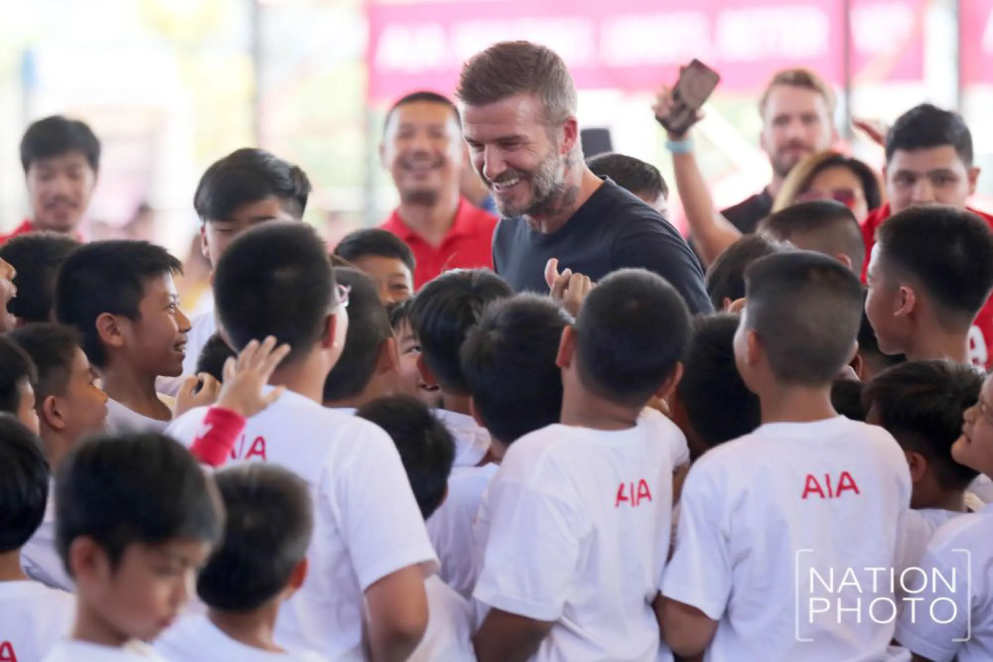 Beckham in town for football clinic
