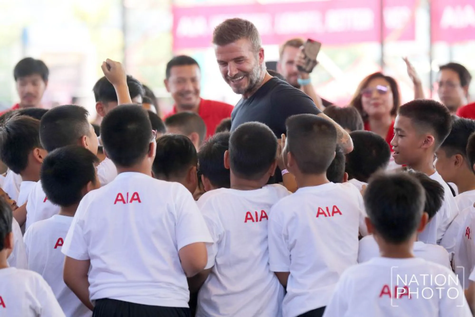 Beckham in town for football clinic