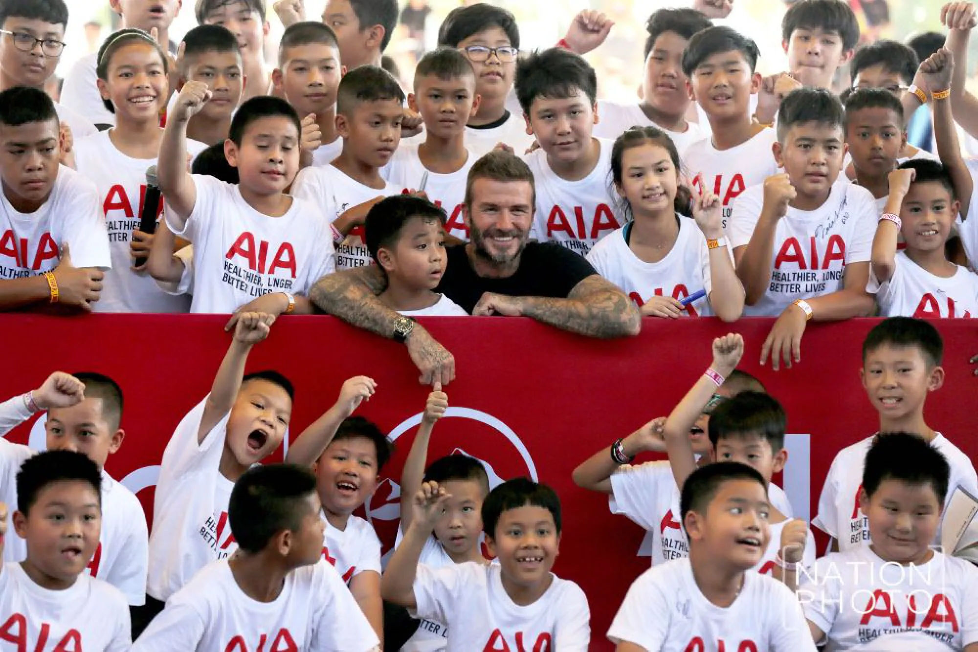 Beckham in town for football clinic