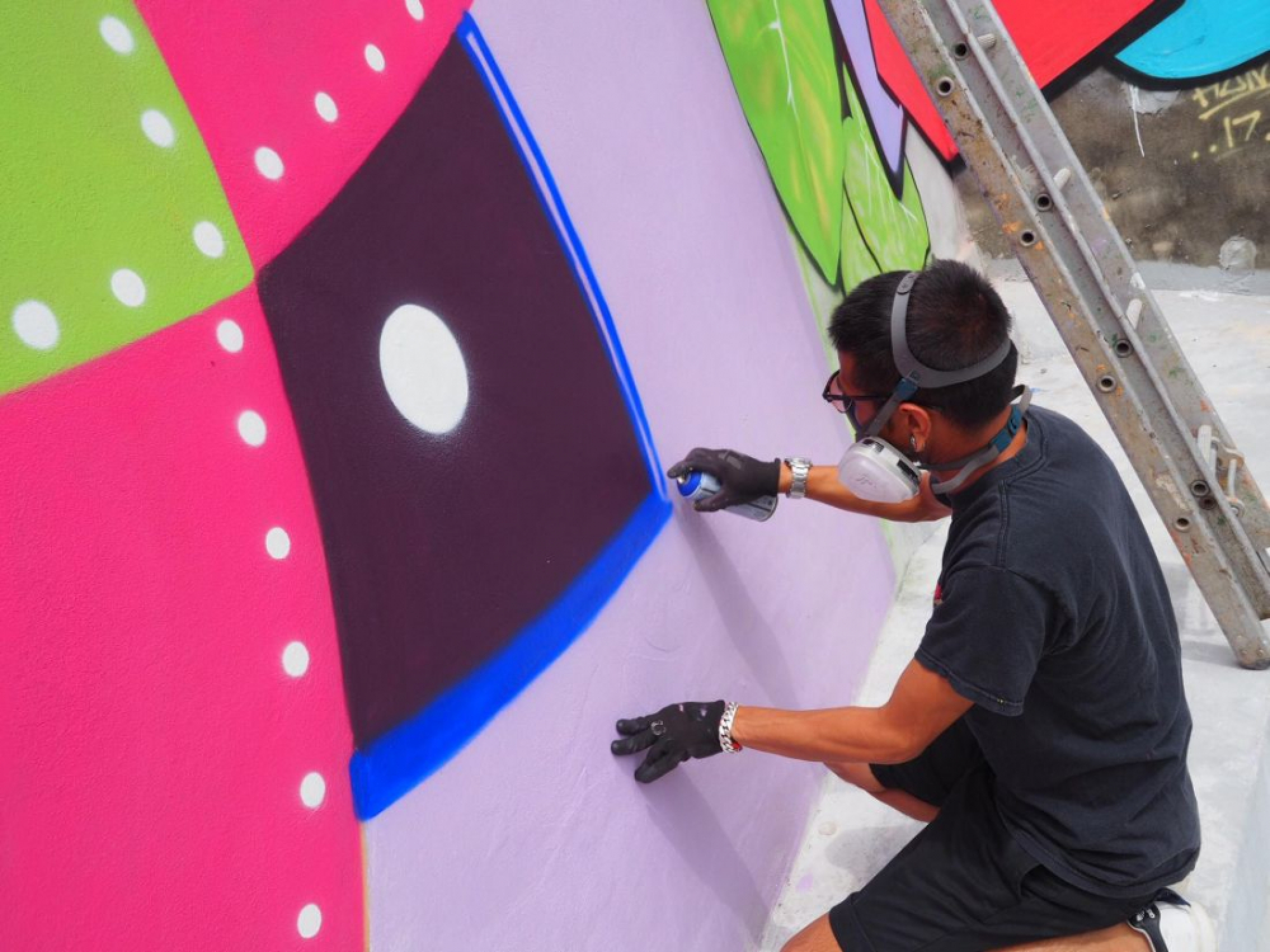 Street art gallery in the ruins of Phuket's Ban Roeng Chit