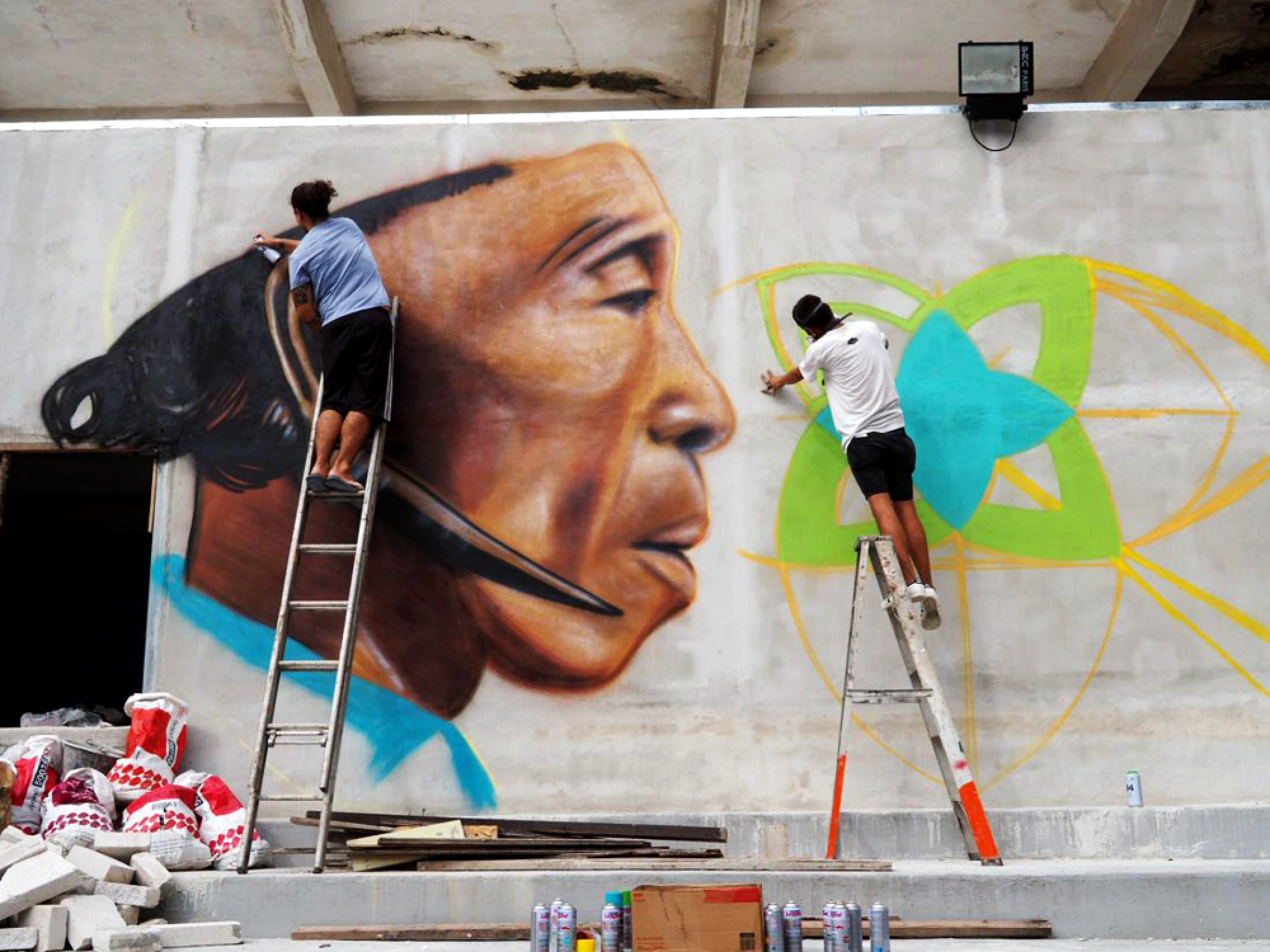 Street art gallery in the ruins of Phuket's Ban Roeng Chit