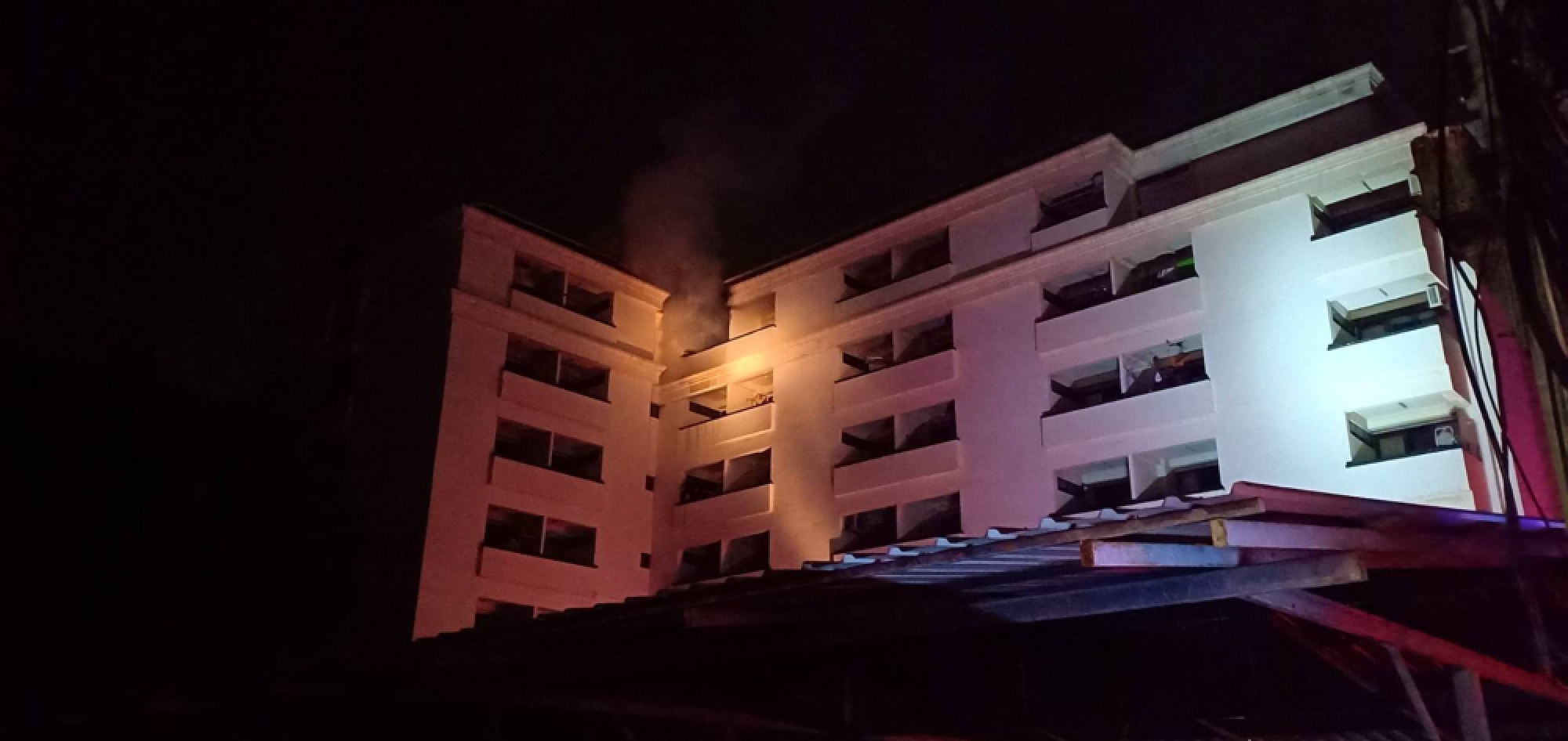 Fire damages Bangkok apartment room