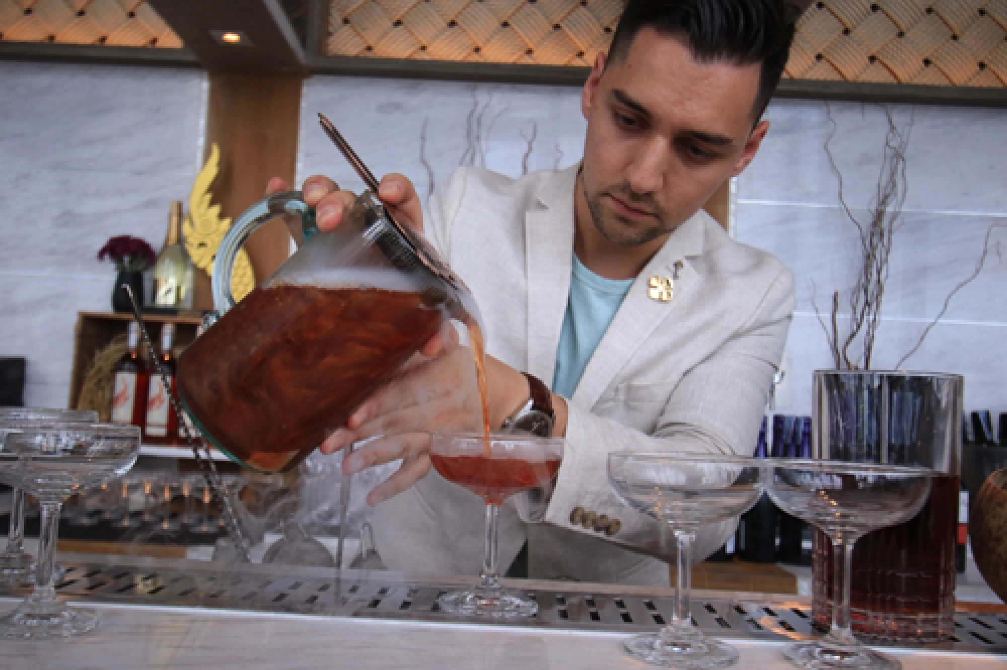 Where drinkers walk on air