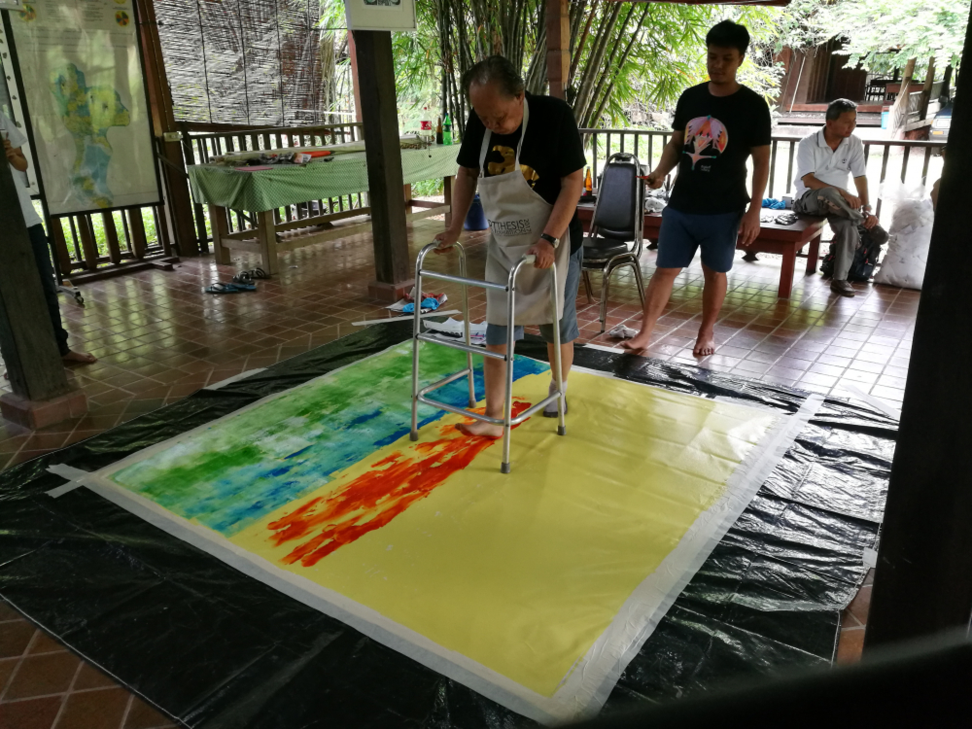 Still on his scooter