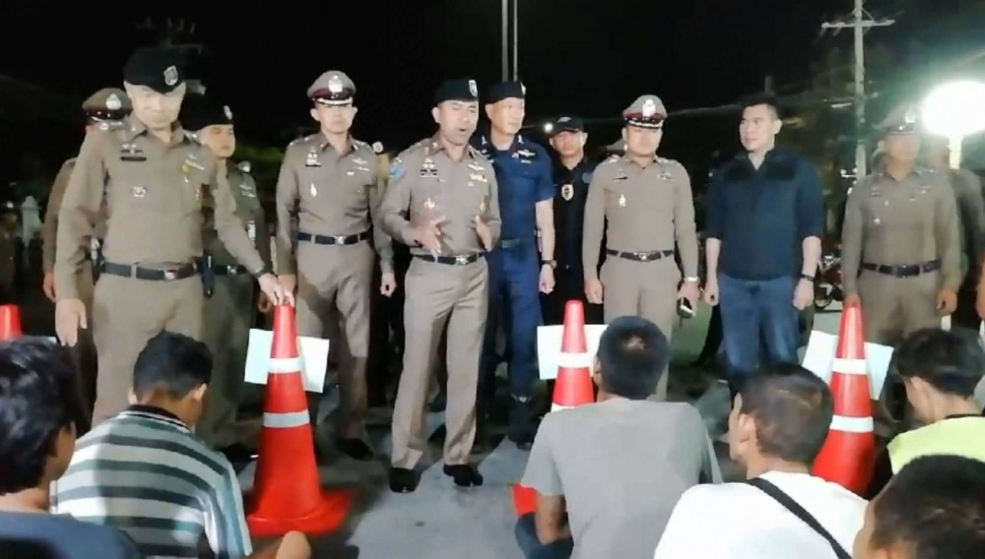 106 motorcyclists arrested in Samut Prakan with illegally modified bikes
