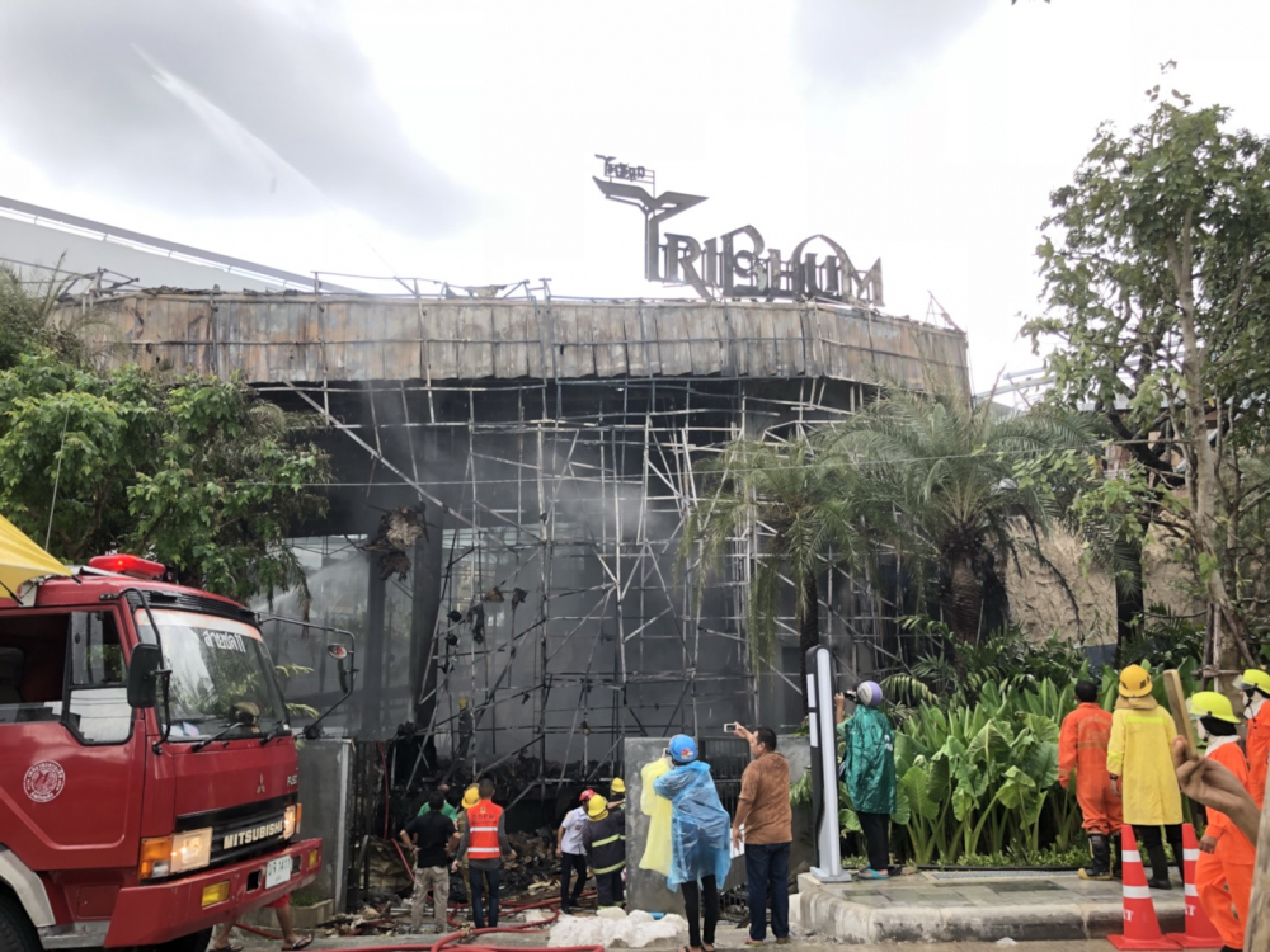 Fire damages exhibition zone of Central Phuket Foresta mall