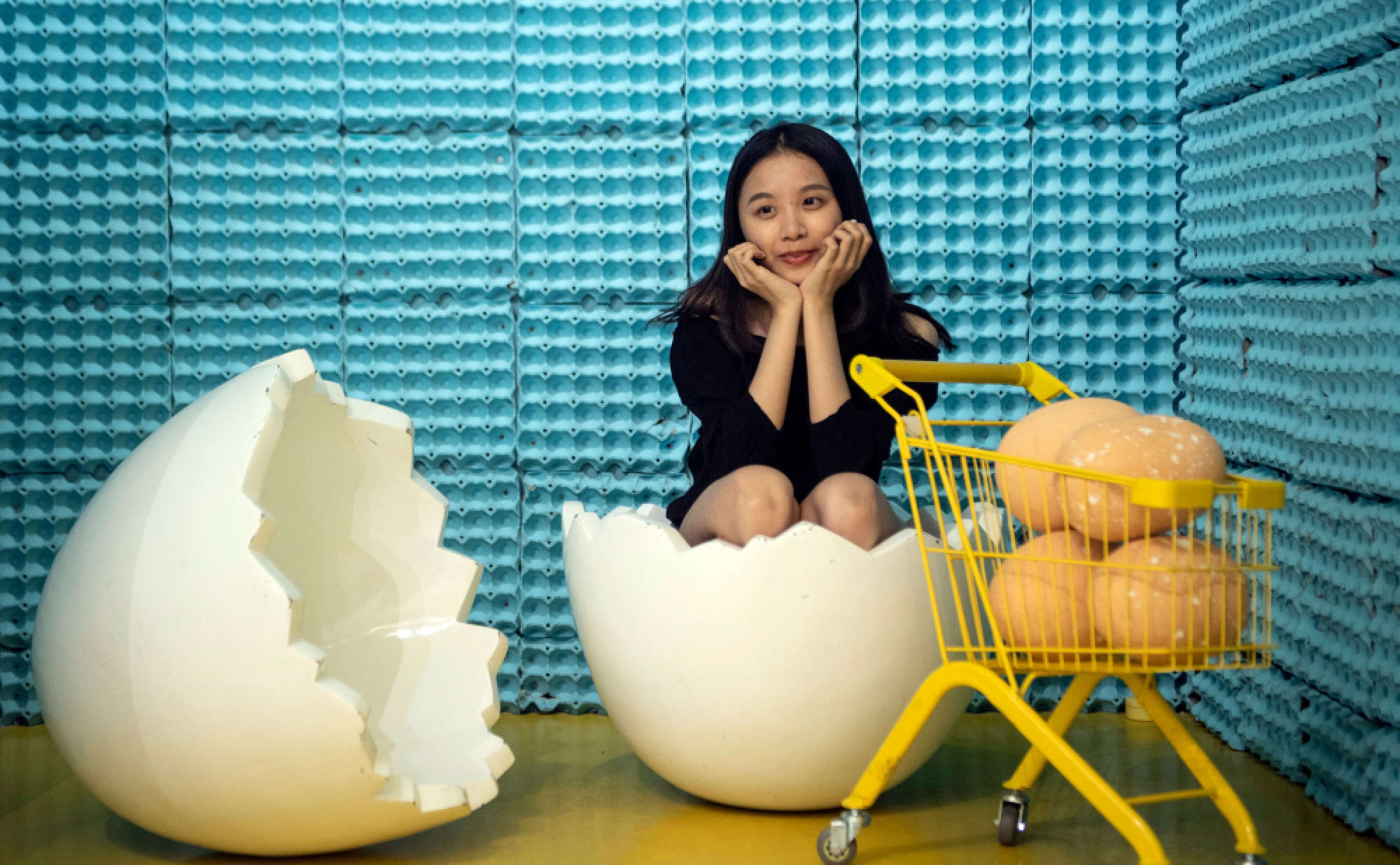 Shanghai exhibit draws egg-lovers and selfie-takers