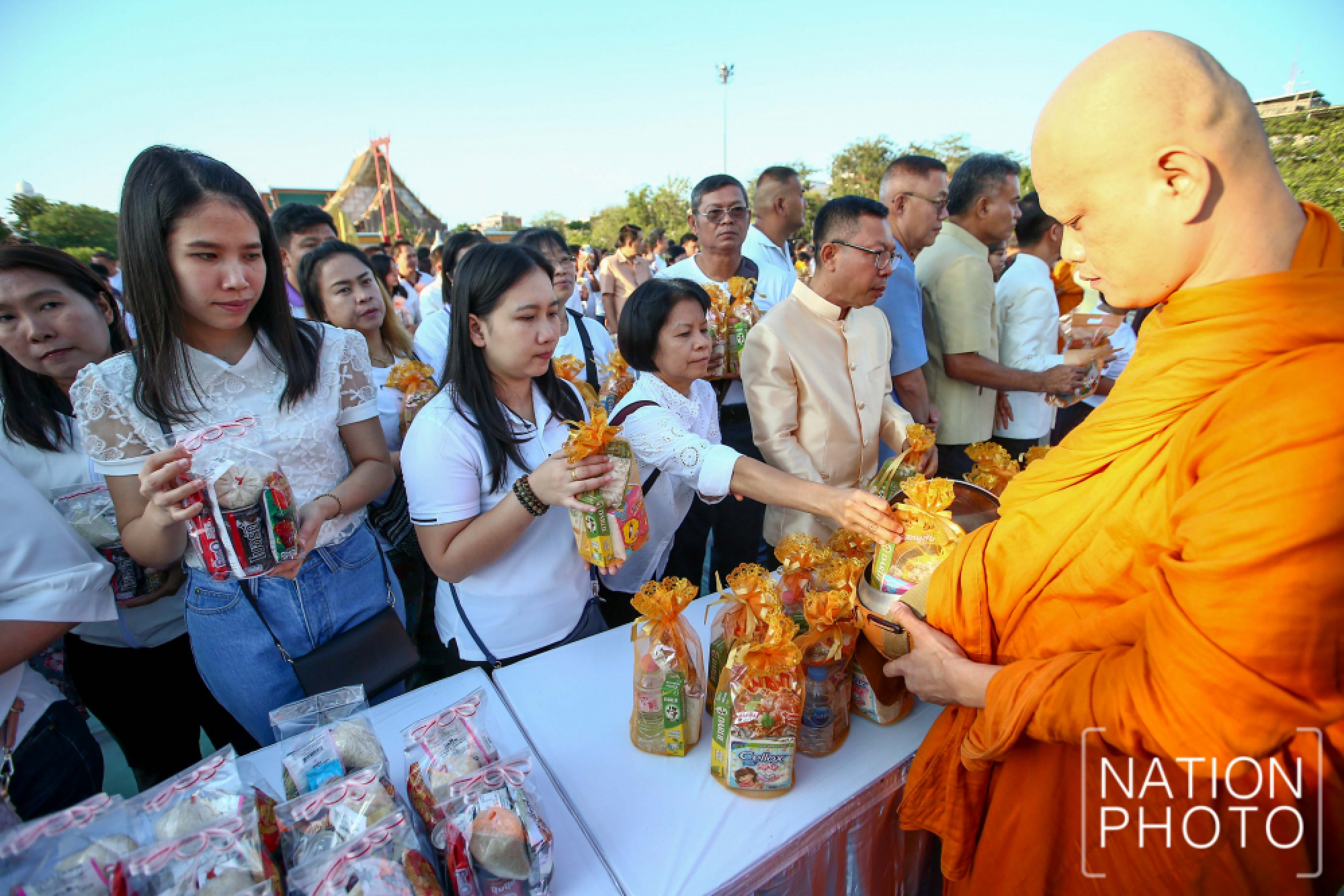 Makha Bucha Day celebrates doing good in front of Bangkok City Hall