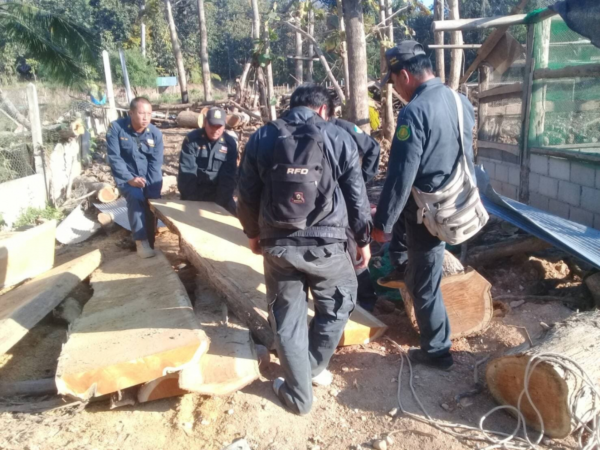 Teak wood seized after school searched