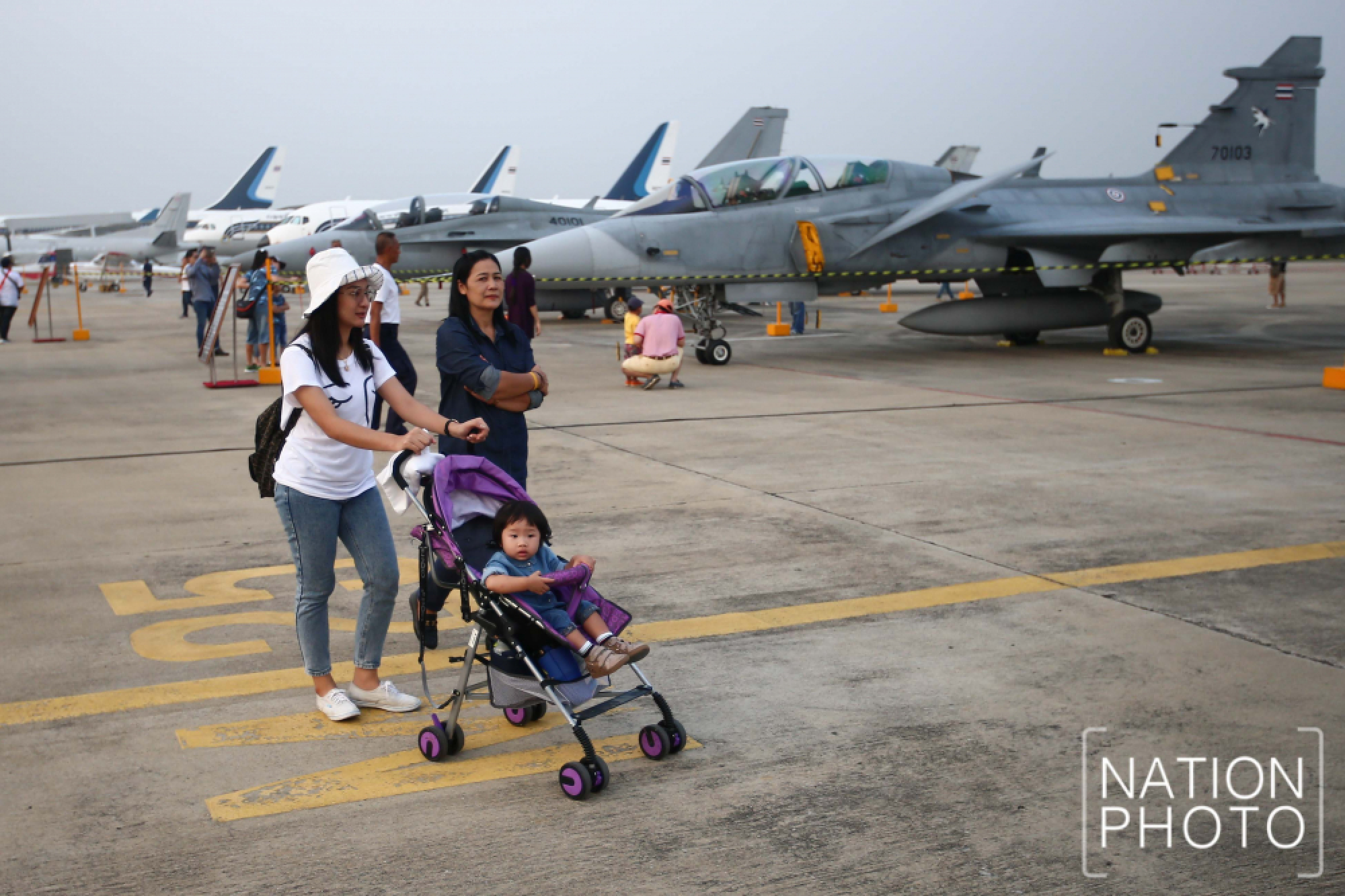 Youngsters flock to Don Mueang air show on Children's Day