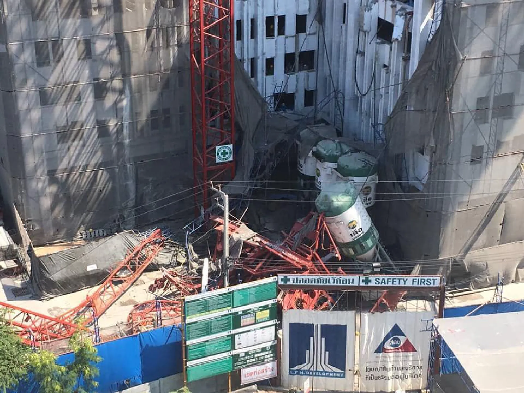 Four workers killed, five hurt as crane collapses at Bangkok construction site