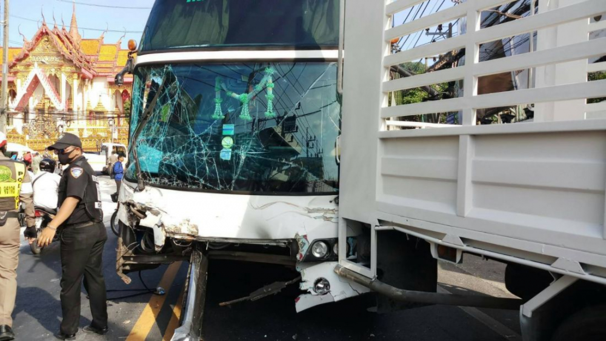12 vehicles in Patong bus crash