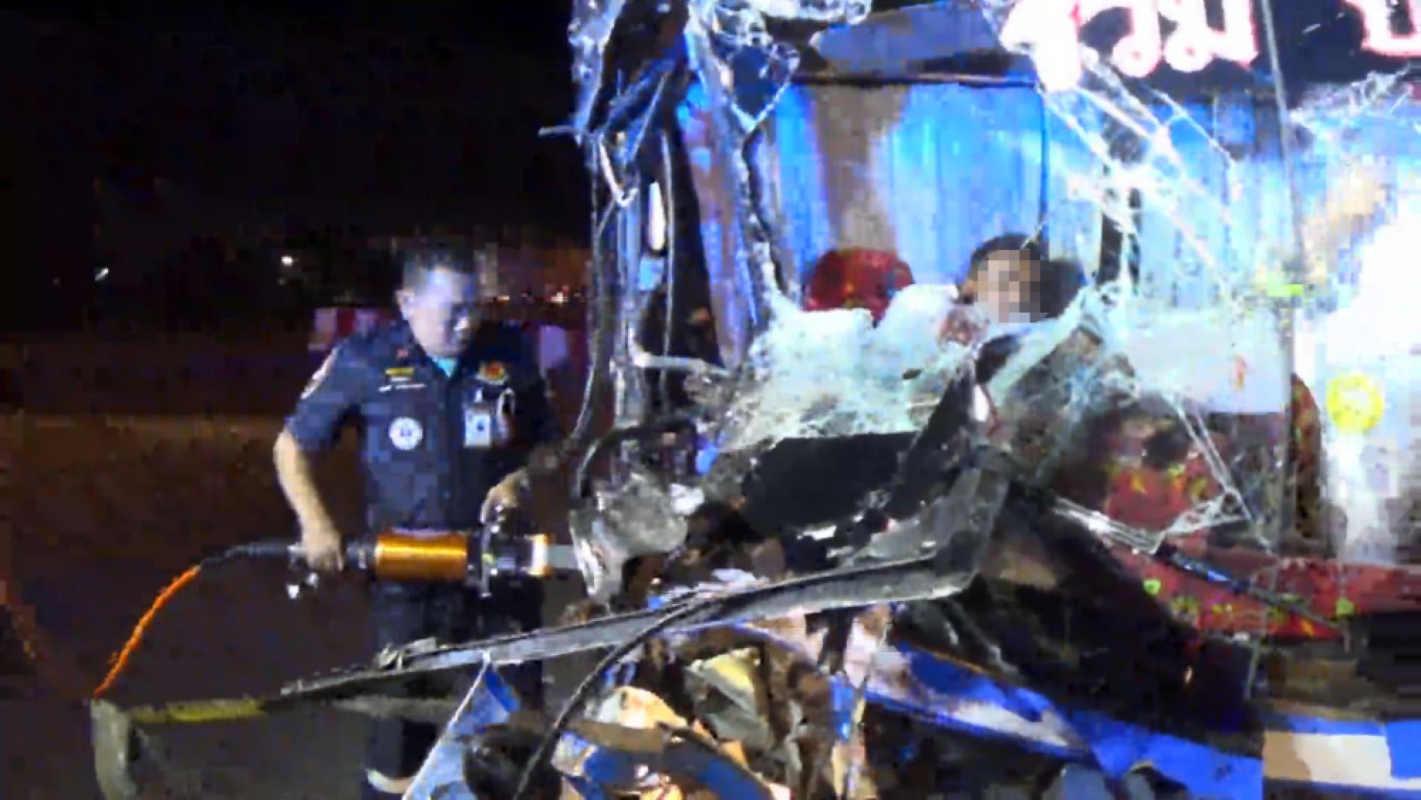 Passengers pulped as Bangkok-bound bus smashes into truck