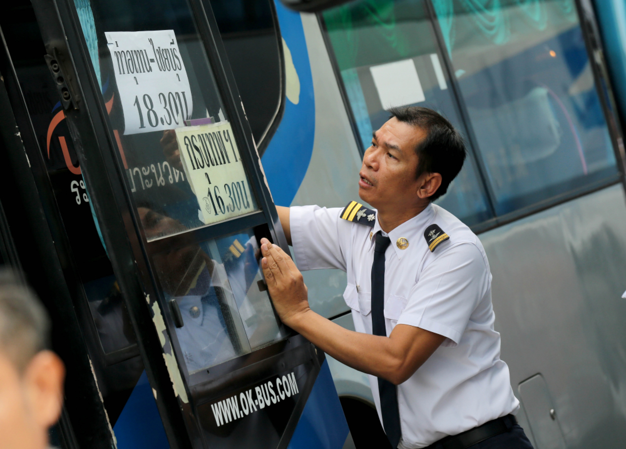Land Transport Dept kicks off pre-Songkran inspections of public buses and their drivers