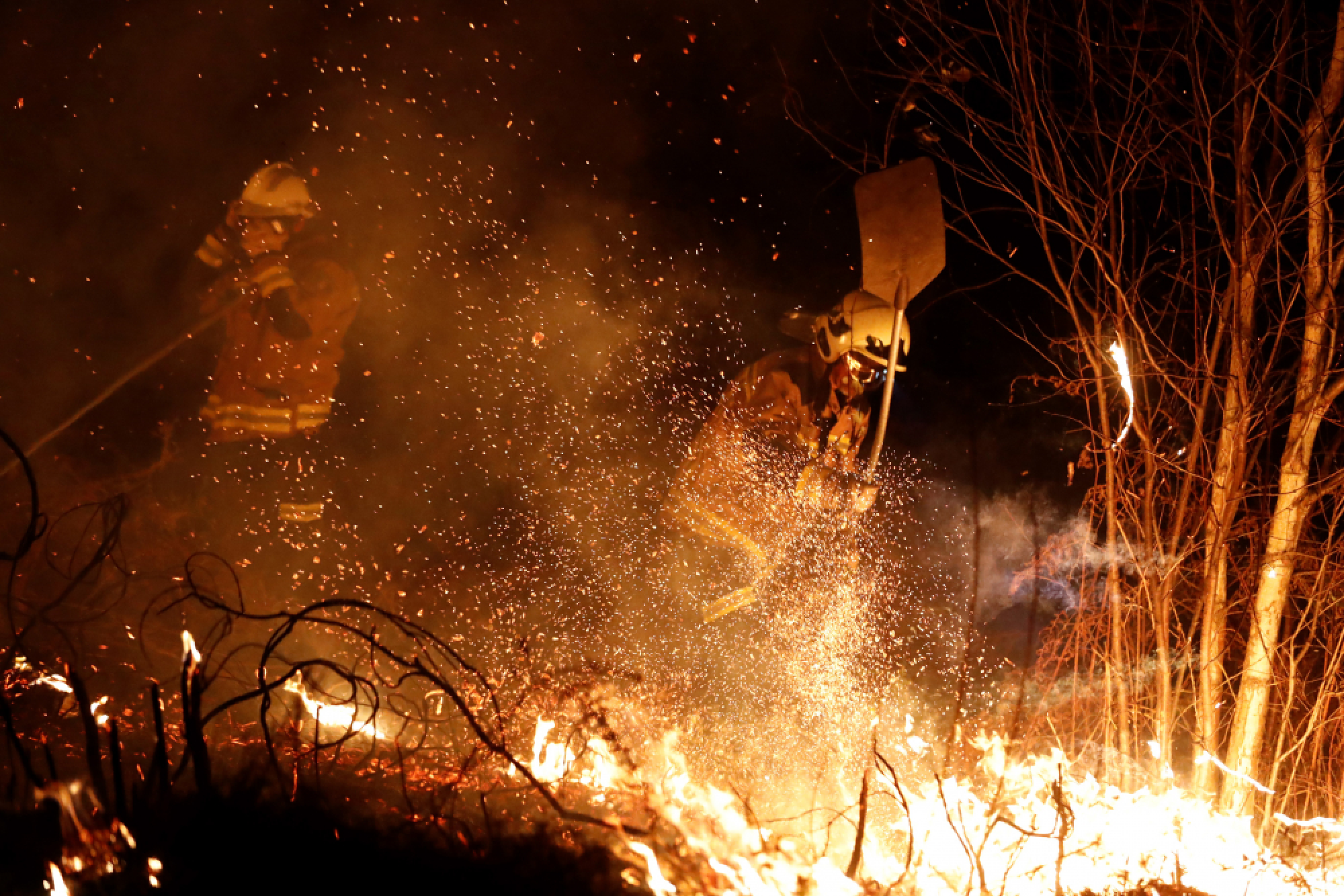 Forest fires sweep northern Spain