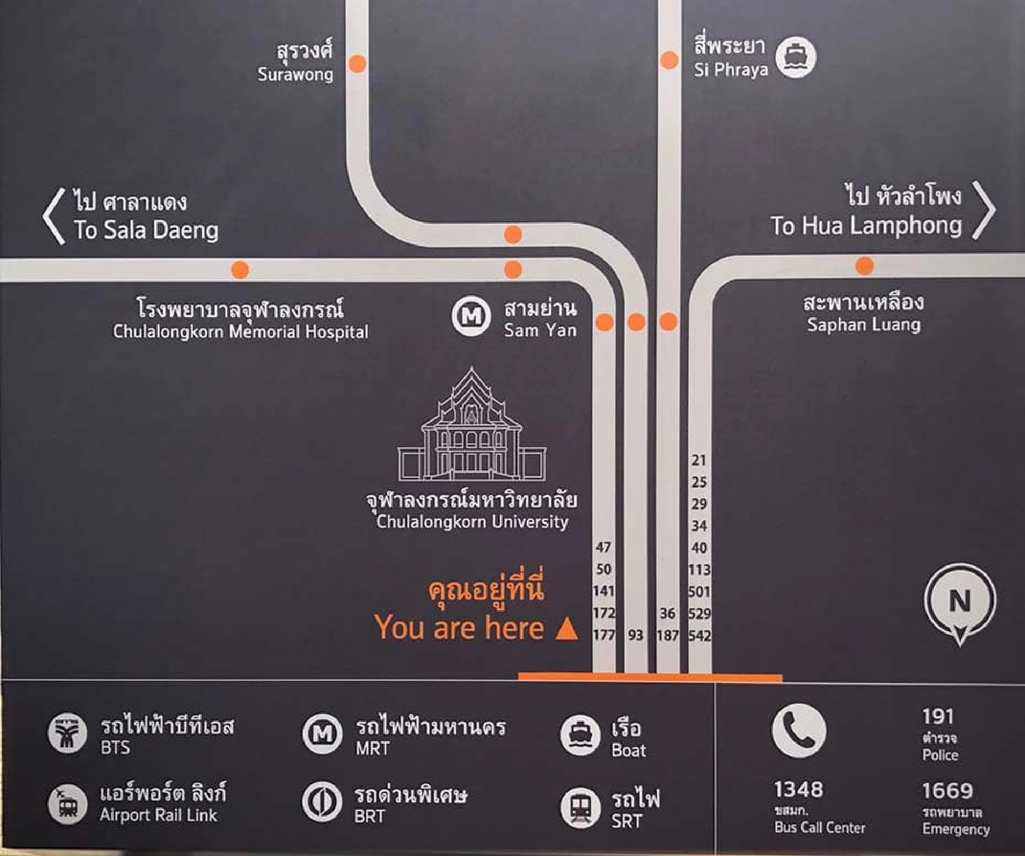 You are here: Bangkok’s new bus stop signs are helpful guides