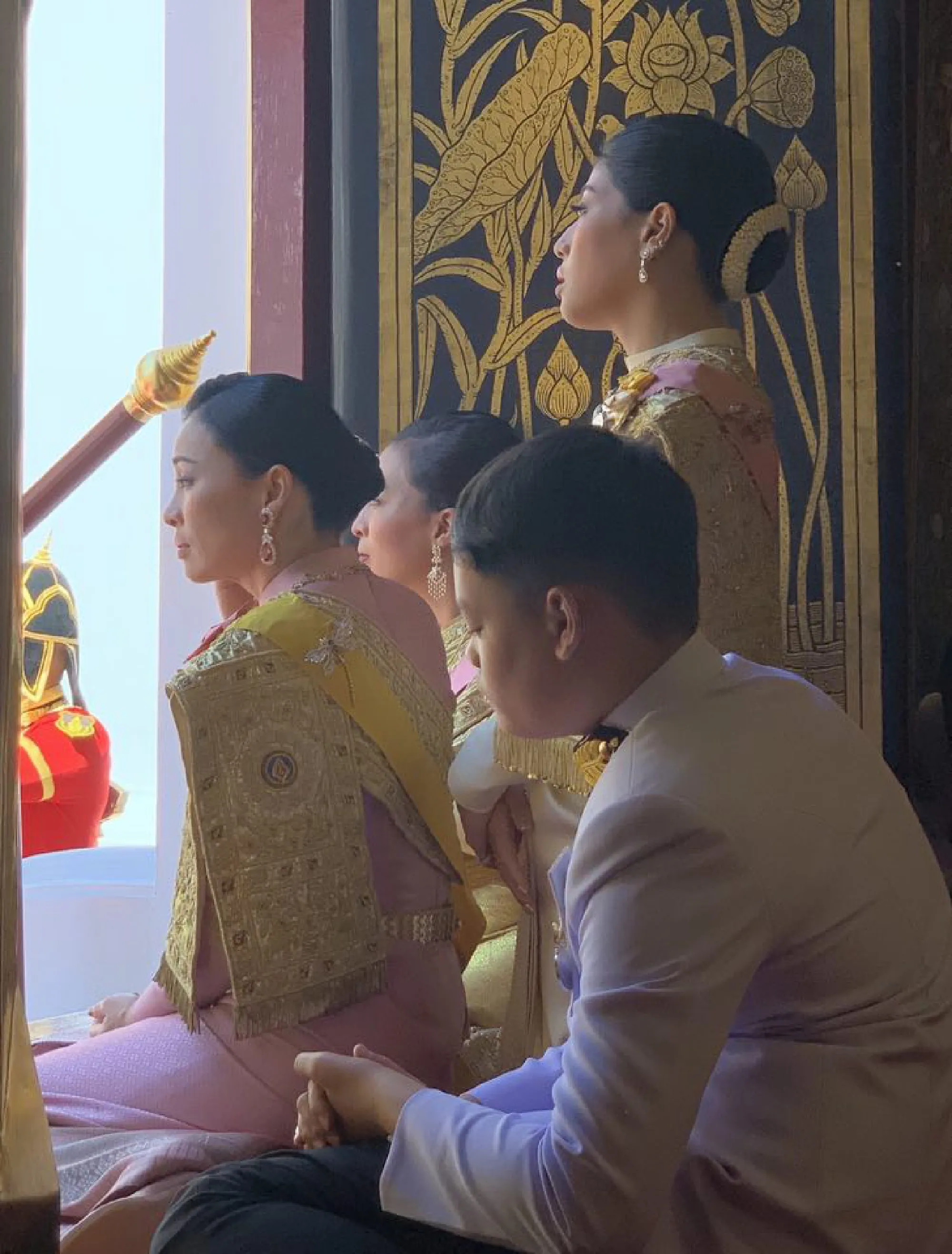 Photos released of Royal family watching Royal Purification ceremony