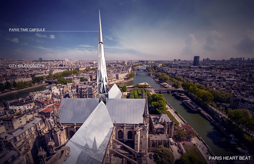 Three highlights of the design Paris Heart Beat. [Photo/designnotredame.com]