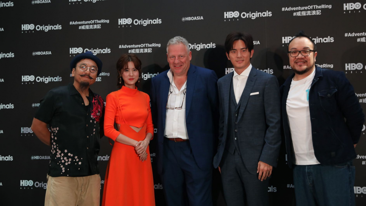 From left, Kitamura Tayoharu (Director), Allison Lin, Jonathan Spink (CEO of HBO Asia), Chris Wang, Nelson Yeh (Producer)