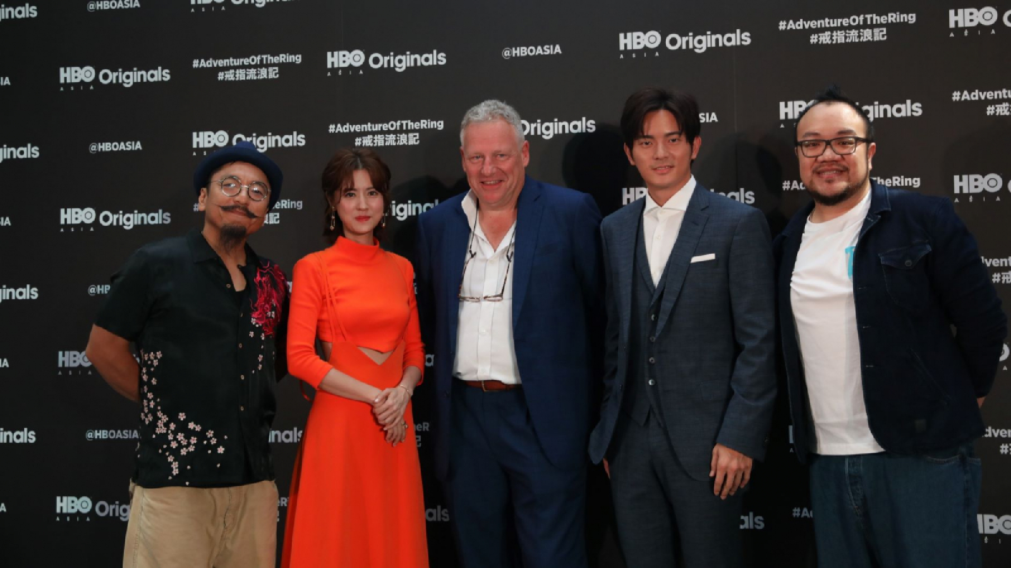 From left, Kitamura Tayoharu (Director), Allison Lin, Jonathan Spink (CEO of HBO Asia), Chris Wang, Nelson Yeh (Producer)