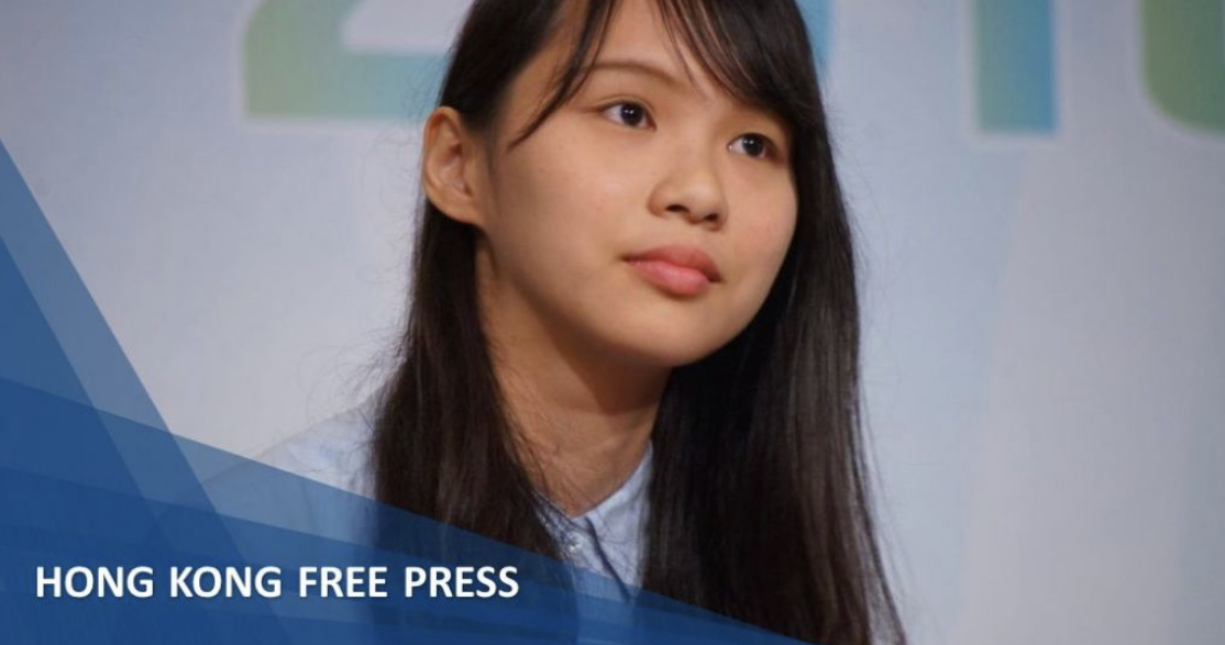 Agnes Chow , photo:credit Hong Kong Free Press