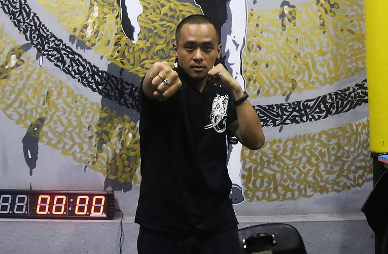 Trainer Rahul Moktan at Gymkhana Muay Thai training facility in Maharajgunj, Kathmandu.  Kabin Adhikari/TKP