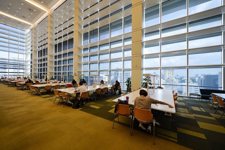 The Central Library building was designed with green features such as sunshades to keep the building cool. These cost more initially, but have since paid off by making the building more energy-efficient.ST PHOTOS: SHINTARO TAY, NG SOR LUAN