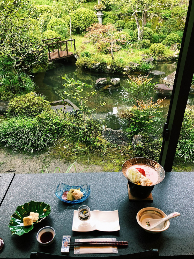 A food spread is prepared by Junko Higuchi at Kakurinbo. Photo: Natalie Compton/Washington Post.