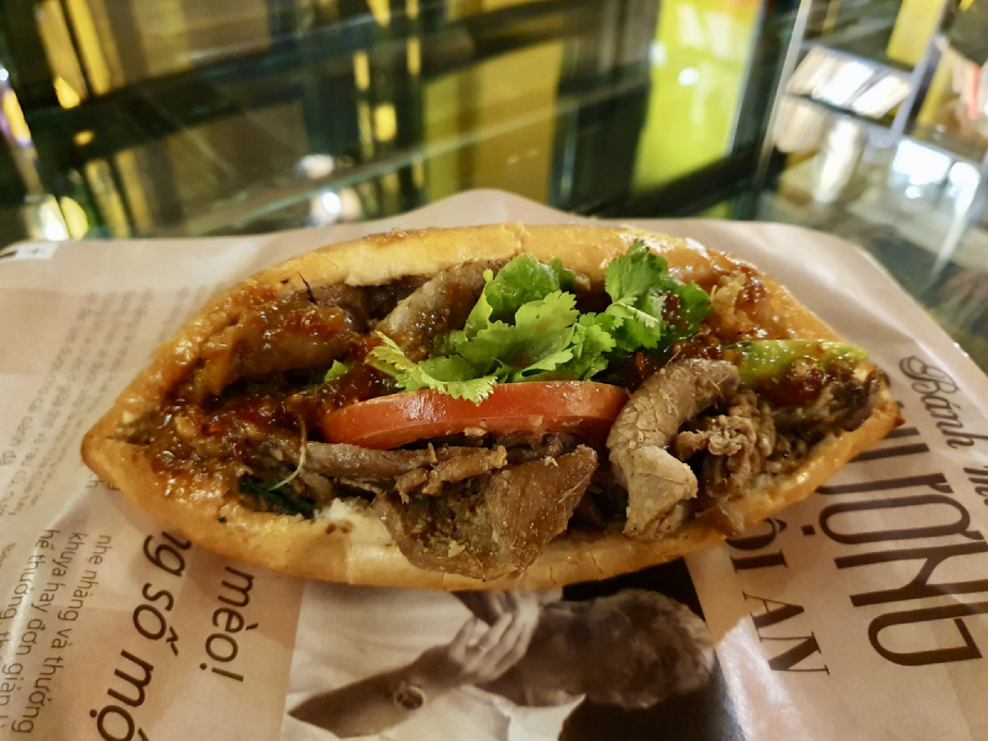 Beef banh mi at Banh Mi Phuong (Im Eun-byel/The Korea Herald)