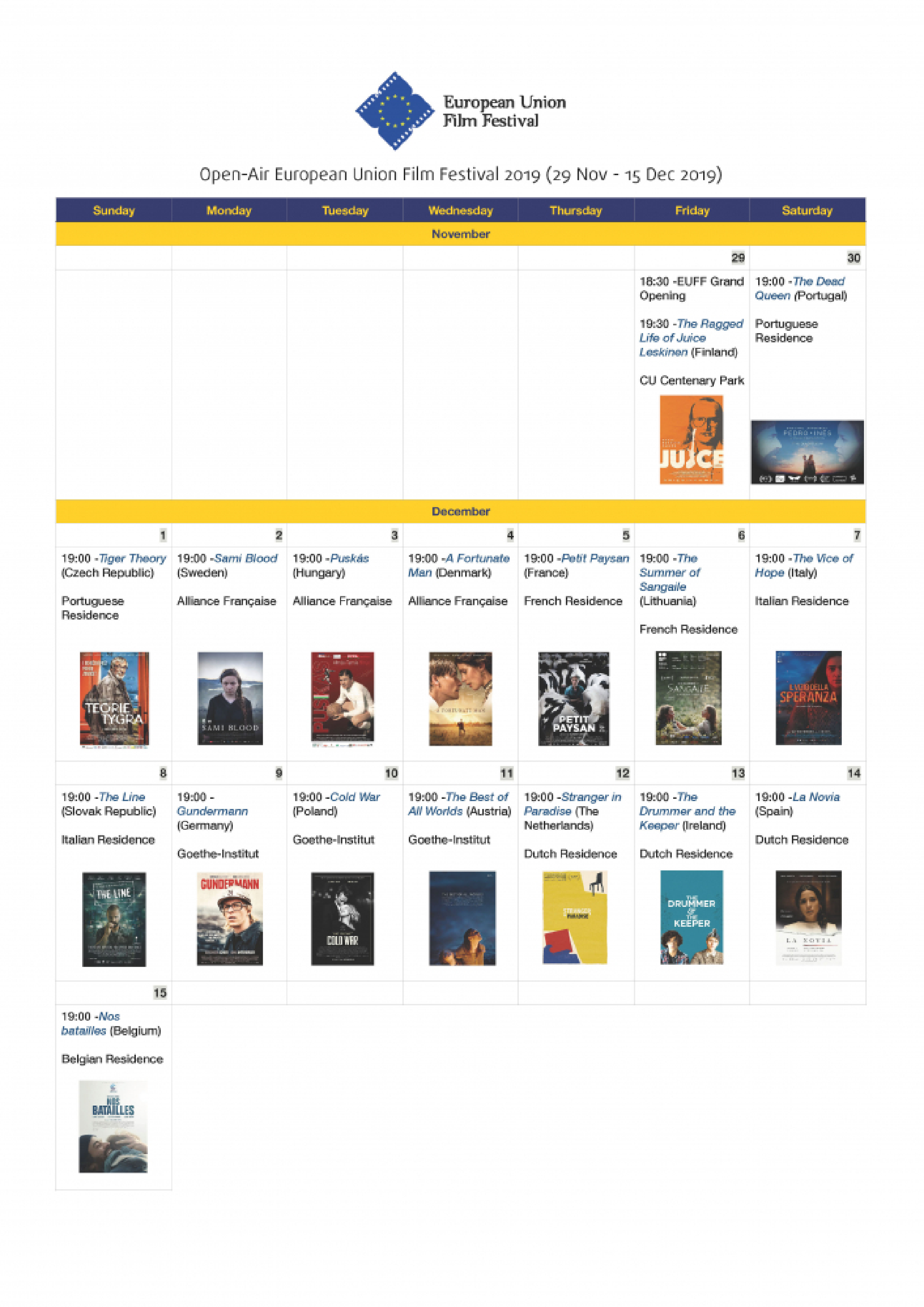 EU film fest from Nov 29