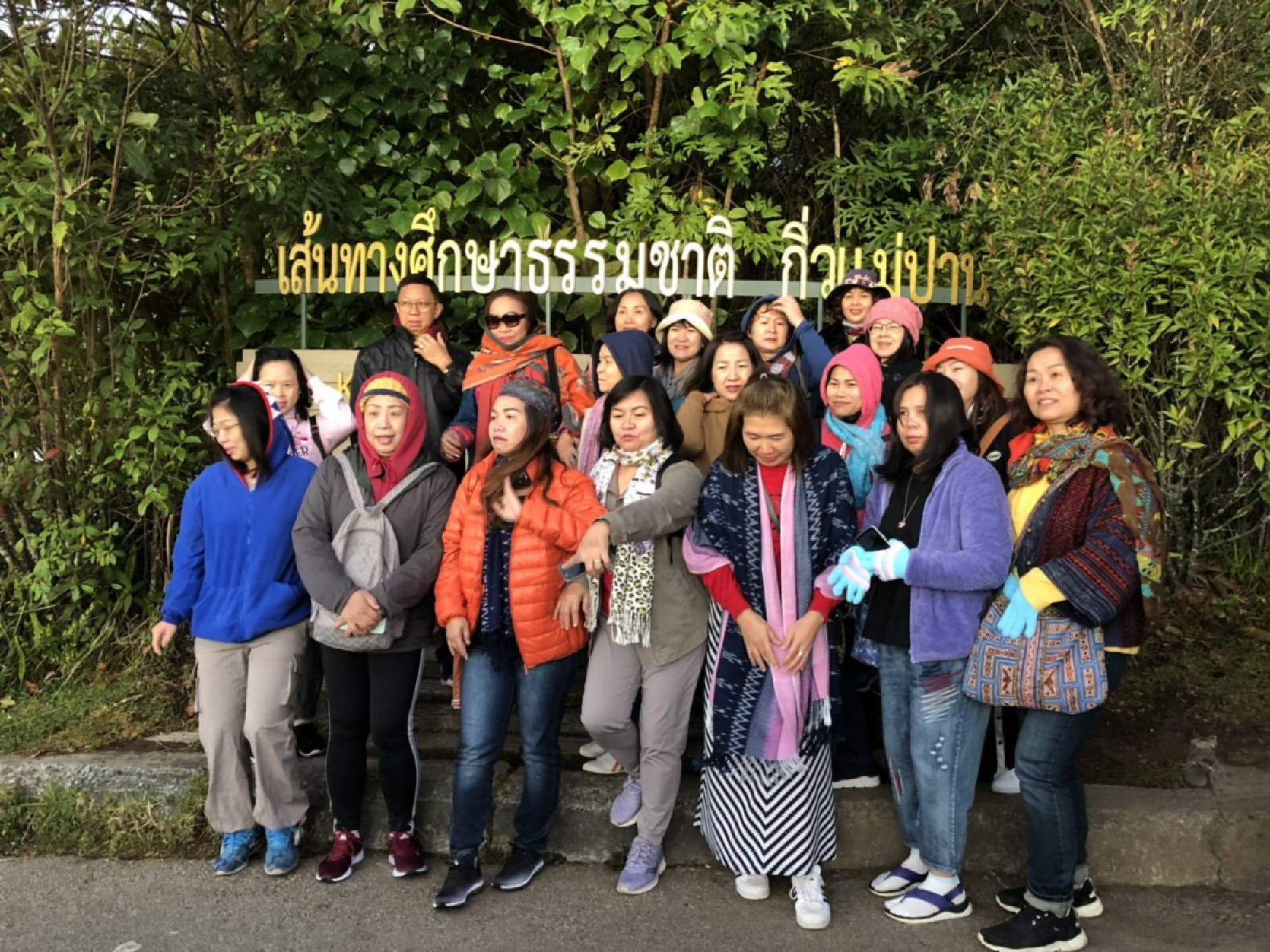 Tourists relish visual feast of frost at Chiang Mai national park