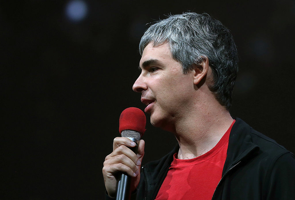 File Photo: Google Developers Event Held In San Francisco  SAN FRANCISCO, CA - MAY 15: Larry Page, Google co-founder and CEO speaks during the opening keynote at the Google I/O developers conference at the Moscone Center on May 15, 2013 in San Francisco, California. Thousands are expected to attend the 2013 Google I/O developers conference that runs through May 17. (Photo by Justin Sullivan/Getty Images)