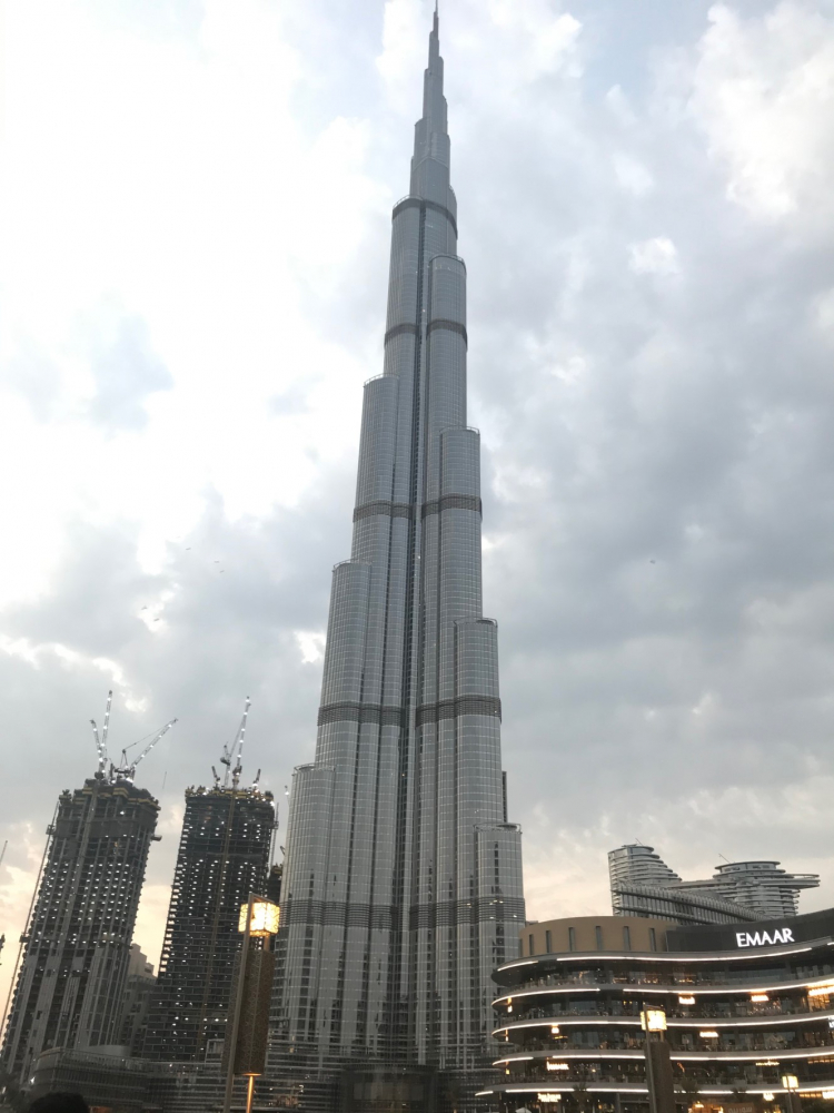 The Burj Khaifa in Dubai is the world’s tallest skyscraper at 828 metres high.