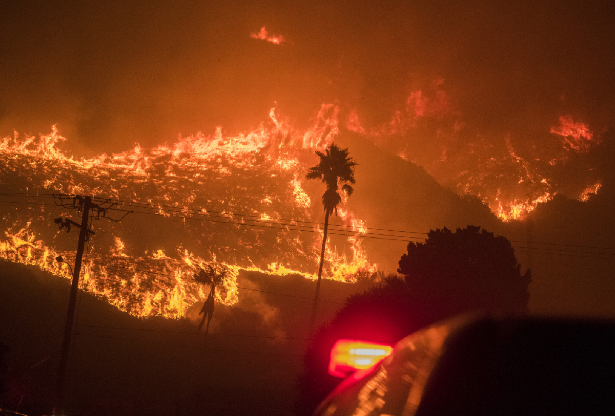 The Thomas Fire in December 2017 was the first sign that Santa Barbara's climate had changed and that wildfires had become more severe. It burned 281,000 acres and heavy rains a month later killed 23 people. MUST CREDIT: Photo for The Washington Post by Stuart Palley