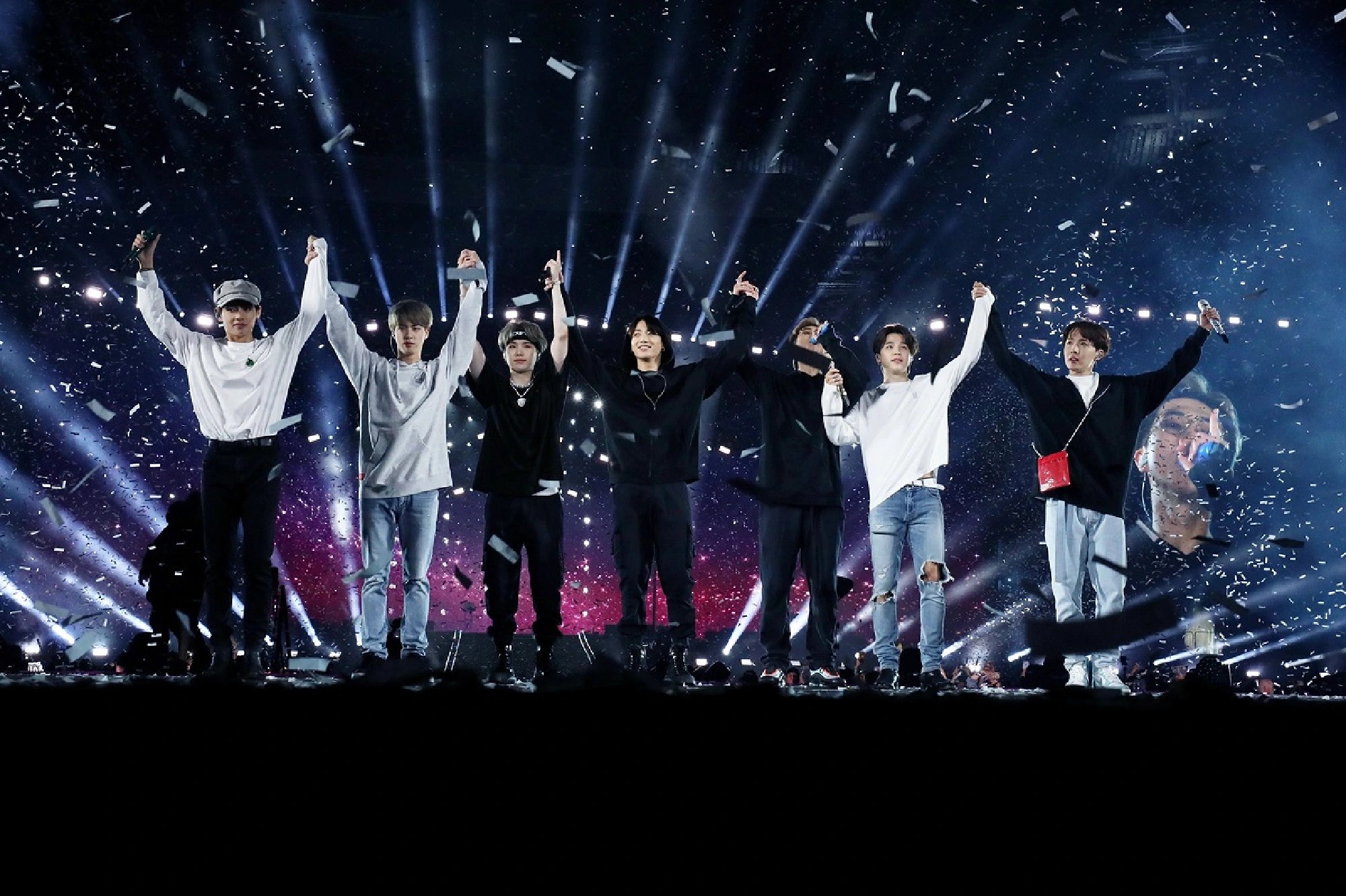 BTS performs at the MetLife Stadium in New Jersey, as part of their world tour “Love Yourself: Speak Yourself.” (Big Hit Entertainment)