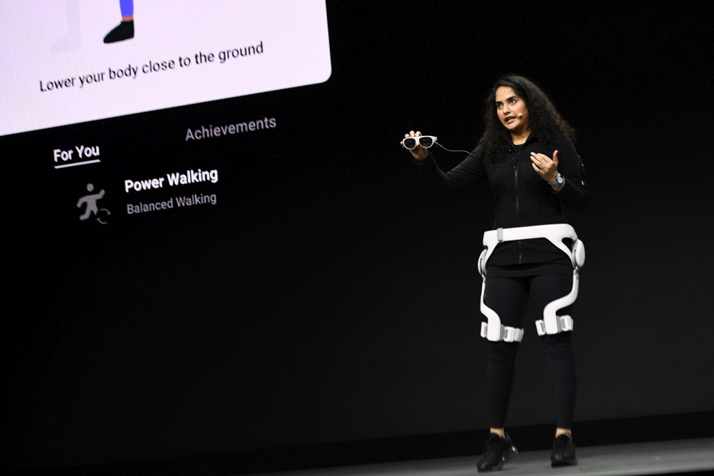 Samsung's GEMS is demonstrated onstage during CES 2020 in Las Vegas, Nev., on Jan. 6, 2020. MUST CREDIT: Bloomberg photo by Bridget Bennett