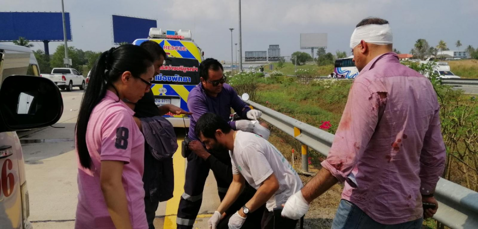 Eight British tourists injured in Pattaya van crash