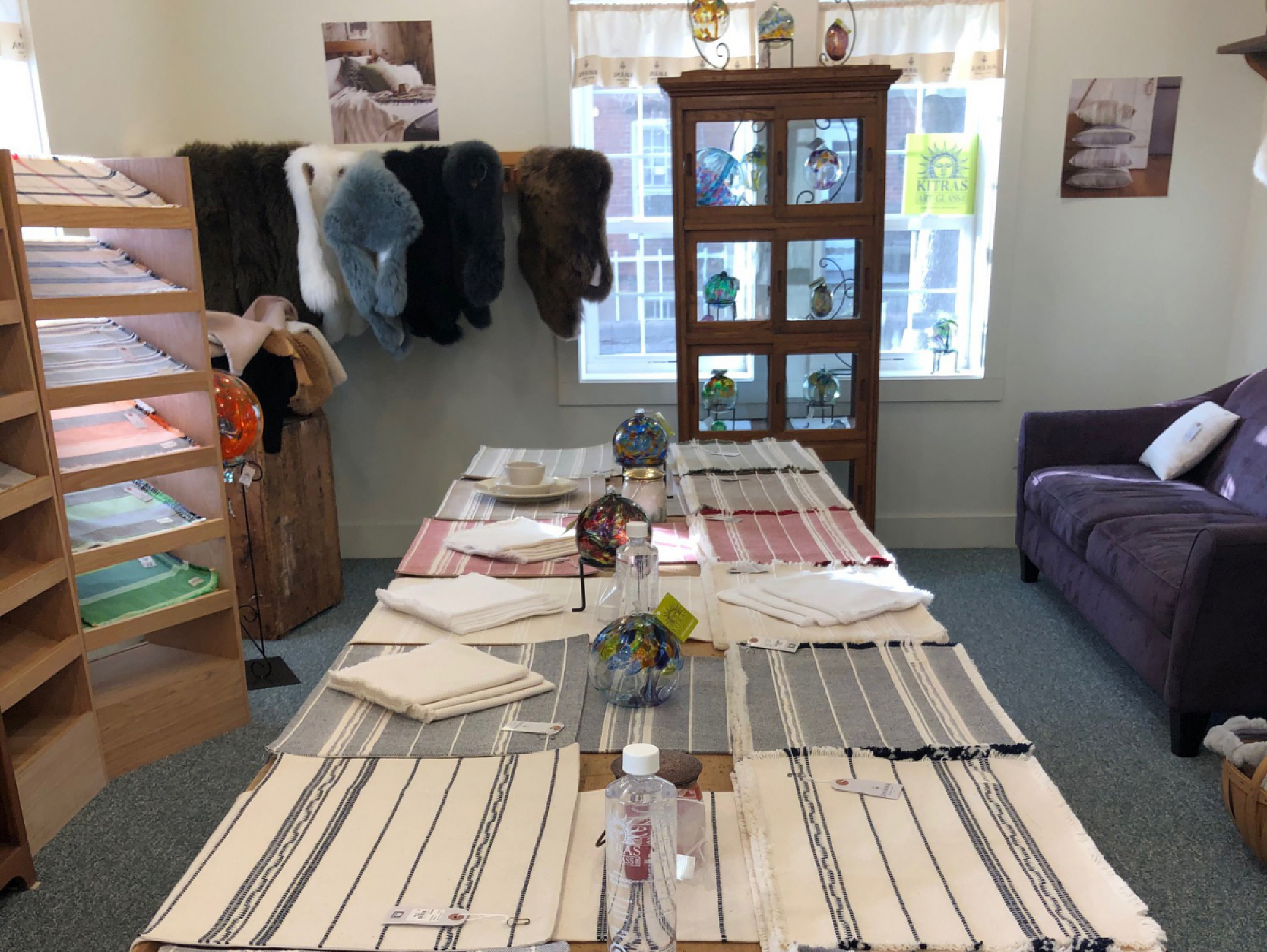 The Amana Colonies is home to Iowa's only remaining woolen mill, which has been in continuous operation since 1857. At the mill's shop, visitors can pick up textiles and other gifts. Photographed Jan. 6, 2020. MUST CREDIT: Washington Post photo by Andrea Sachs