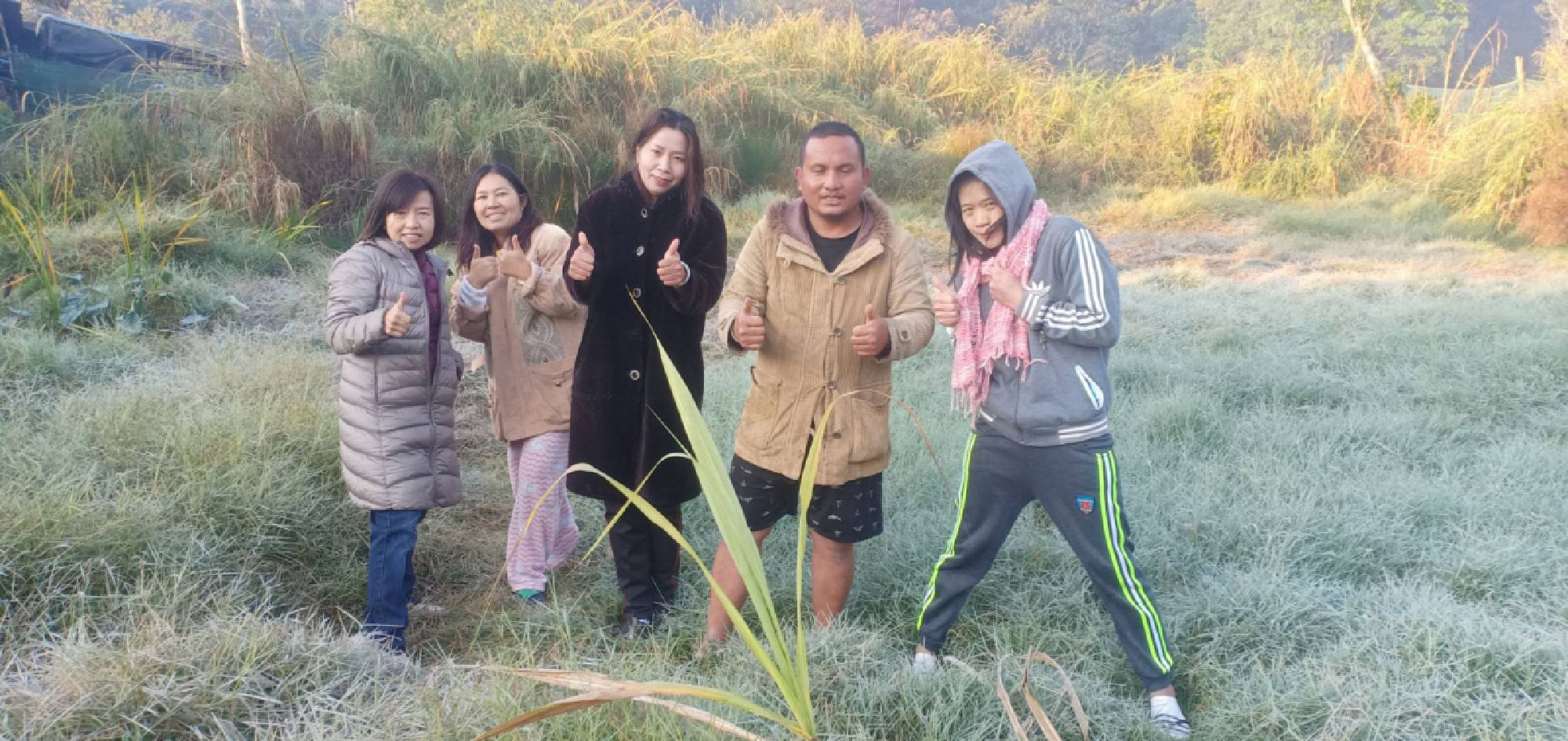 Second hoar frost delights tourists at Ban Mai Rong Kla