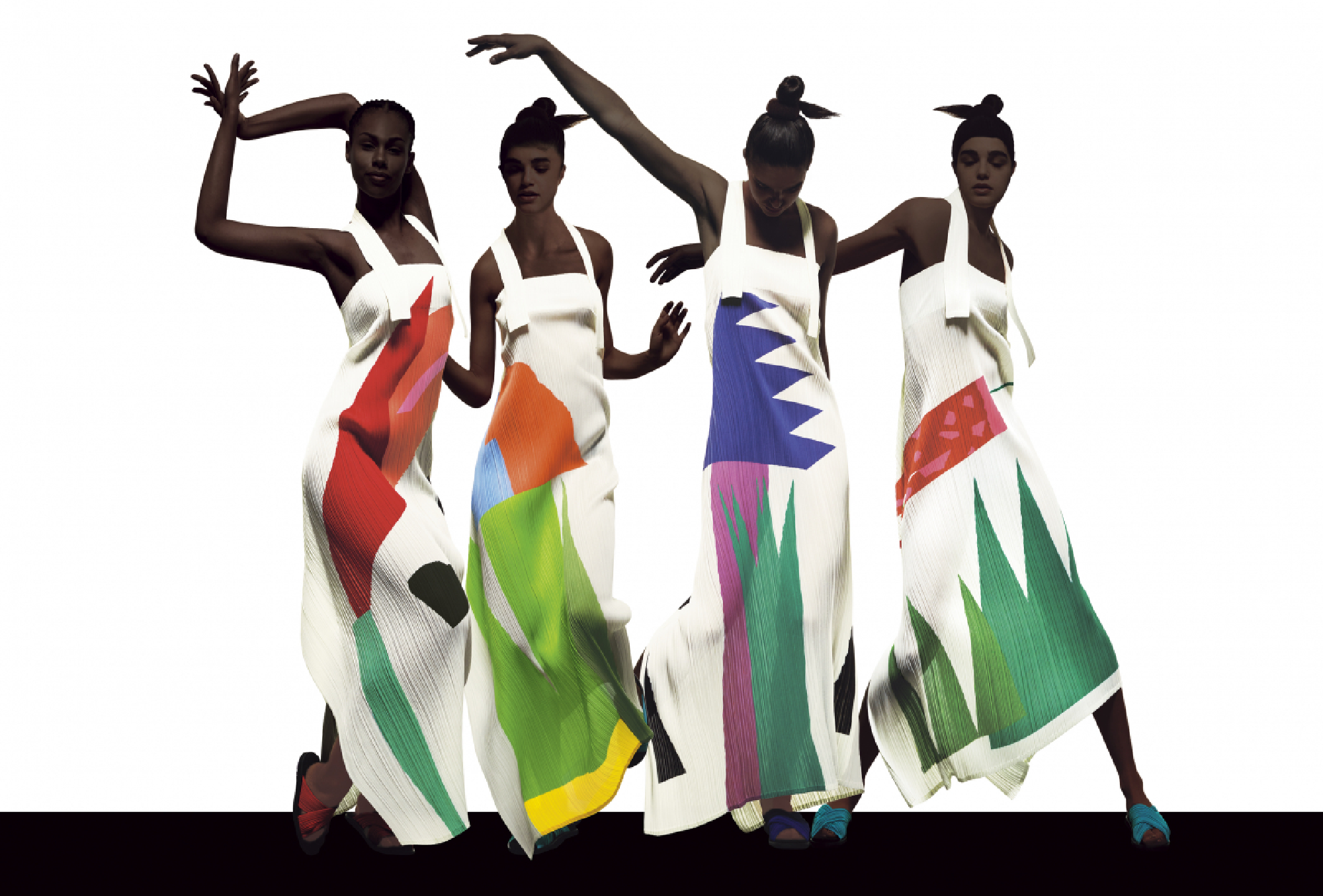 Issey Miyake strolls through a graphics garden