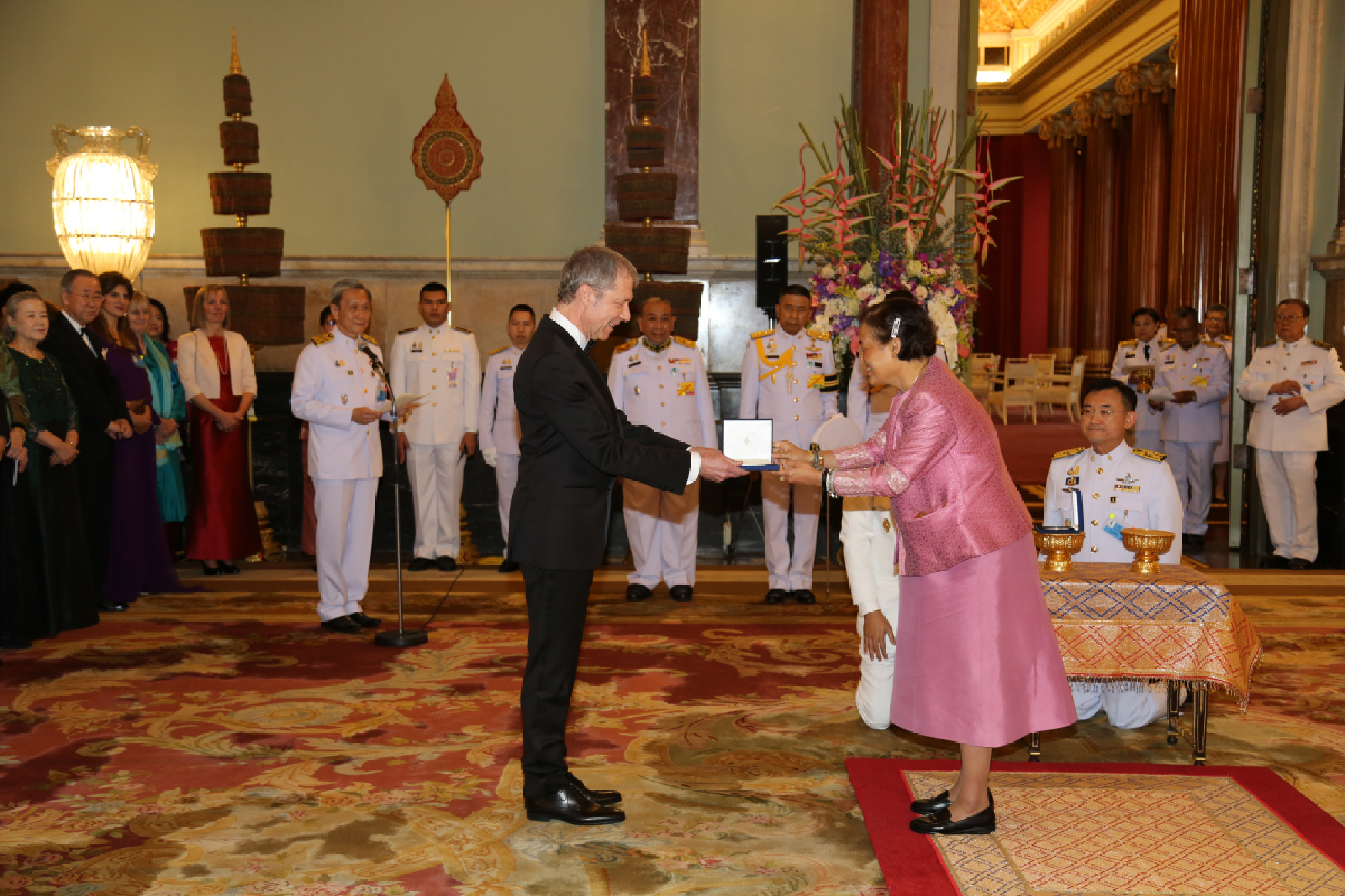 Thursday, January 30, 2020, Her Royal Highness Princess Maha Chakri Sirindhorn, represented His Majesty the King, presented the Prince Mahidol Award for the year 2019 in the field of Medicine to Professor Dr. Ralf F.W. Bartenschlager, Ph.D. from Germany, at the Chakri Throne Hall, Grand Palace.